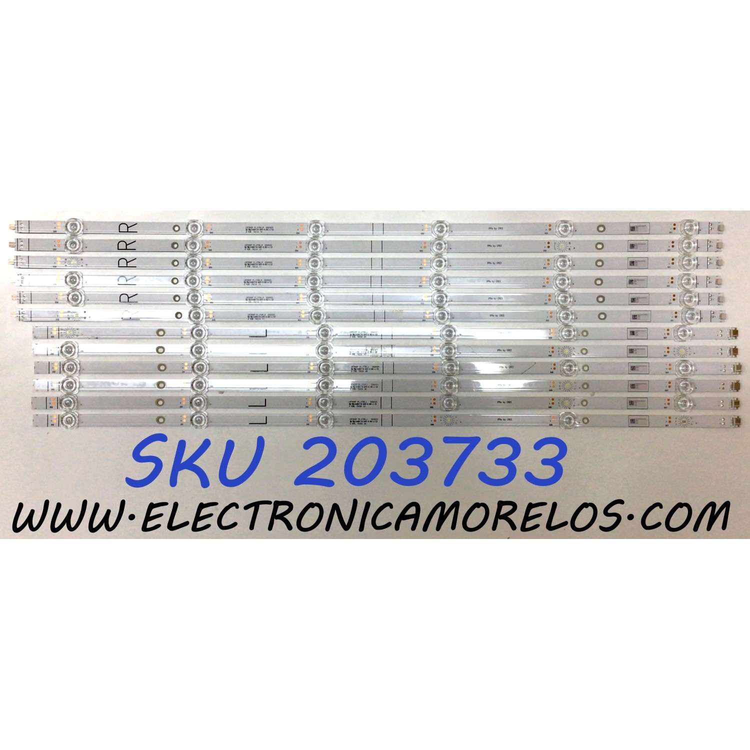 KIT DE LED´S PARA TV VIZIO (12 PIEZAS) / NUMERO DE PARTE LB7000P / LB7000P V0_V706_L / LB7000P V1_V706_R / 7839-699012-04361221 / 7839-704012-04361221 / E469119 / 7920A / 7921A / 20201211 / MODELO V706-J03