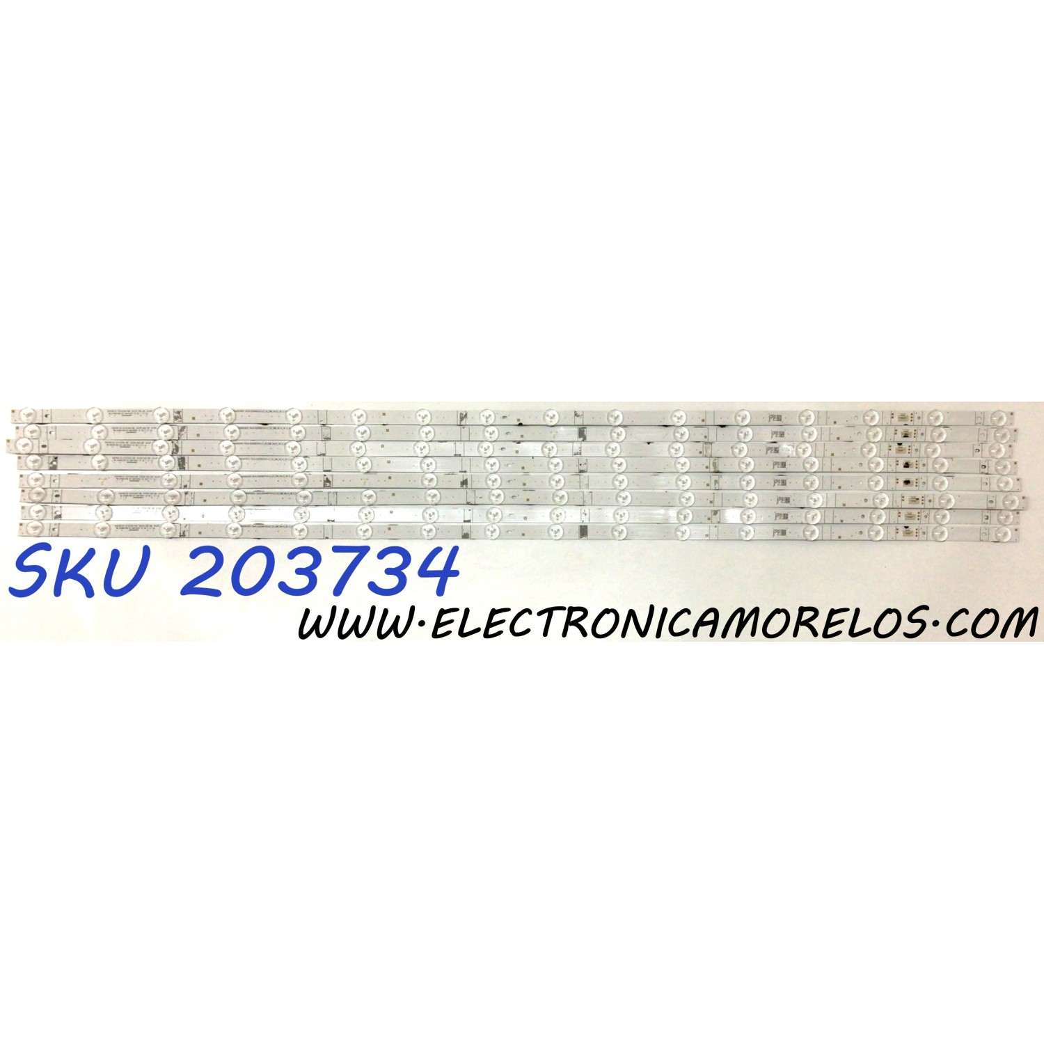 KIT DE LED´S PARA TV HISENSE (8 PIEZAS) / NUMERO DE PARTE SH50D16-ZC42AG-06 / 303SH500007 / E466169 / 1248499 / PANEL JHD500X3U51-T0L8\S0\GM\ROH / MODELO 50U6G