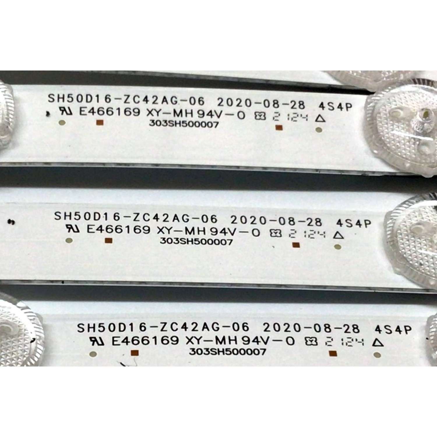 KIT DE LED´S PARA TV HISENSE (8 PIEZAS) / NUMERO DE PARTE SH50D16-ZC42AG-06 / 303SH500007 / E466169 / 1248499 / PANEL JHD500X3U51-T0L8\S0\GM\ROH / MODELO 50U6G - Imagen 4