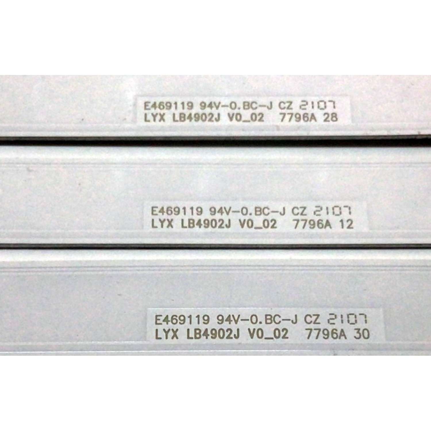 KIT DE LED´S PARA TV SONY (6 PIEZAS) / NUMERO DE PARTE LB4902J / LB4902J V0_02 / 7796A / 4902J00002 / E469119 / PANEL YDBM050CCU11 / MODELO KD-50X85J - Imagen 4