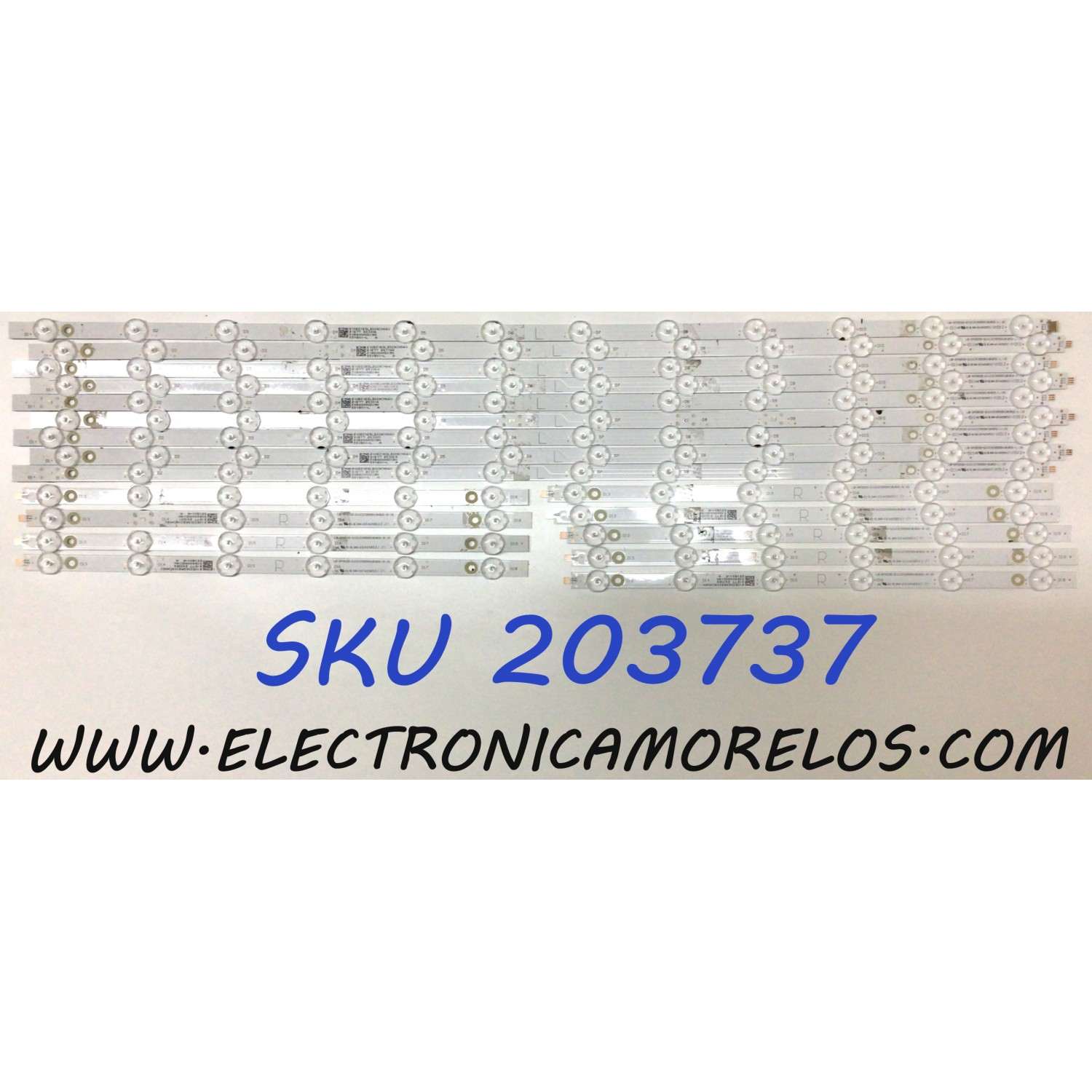 KIT DE LED´S PARA TV INSIGNIA (18 PIEZAS) / NUMERO DE PARTE LB-GM3030-GJVIZIO559X18VB31-R-JS / LB-GM3030-GJVIZIO559X18VB31-L-JS / 210BZ12DLB / 210BZ06DRB / 51B6000MDX9N / 50B4000NDX9N / 55VB31-R / 55VB31-L / PANEL TPT550WR-QVN10.U / MODELO M55Q7-J01