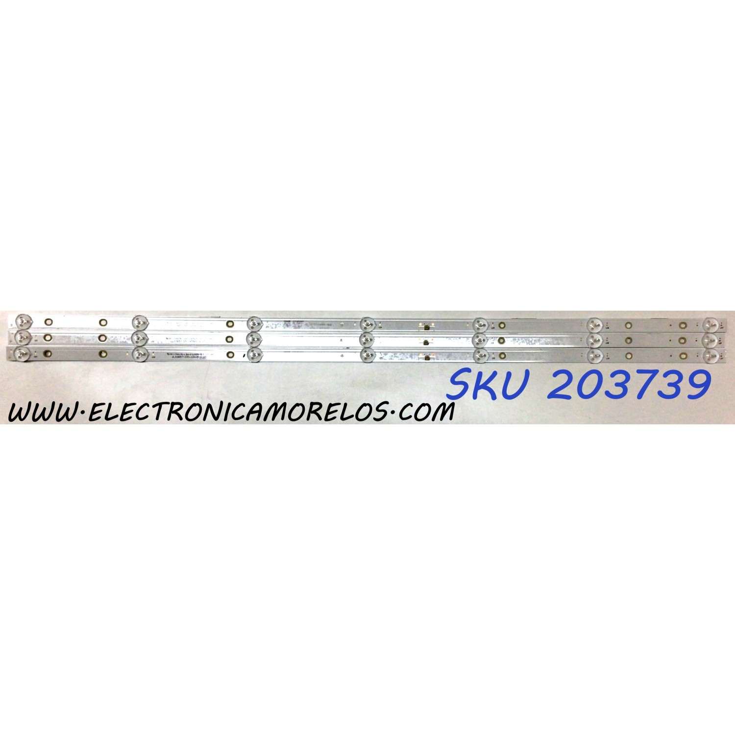 KIT DE LED´S PARA TV (3 PIEZAS) / NUMERO DE PARTE JL.D39571330-456AS-M / JL.D39571330-456AS-M_V01 / E479275 / 17.01.0000098-000