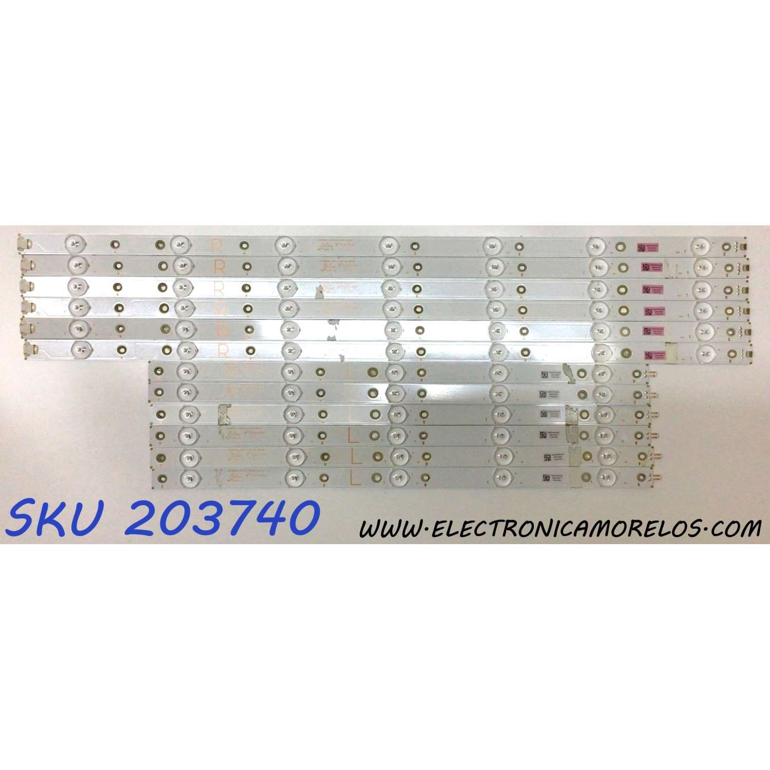 KIT DE LED´S PARA TV NEC (12 PIEZAS) / NUMERO DE PARTE SVV500A91 / PC65248A / T310E4AY325H / SVV500A91_12LED_R_REV00_180428 / SVV500A91_12LED_L_REV00_180428 / E20262 / 210BZ05DLBCBGDL03B / 210BZ07DRBCBGDL03B / PANEL TPT500U1-QVN03.U REV:S5B0AG / E507Q