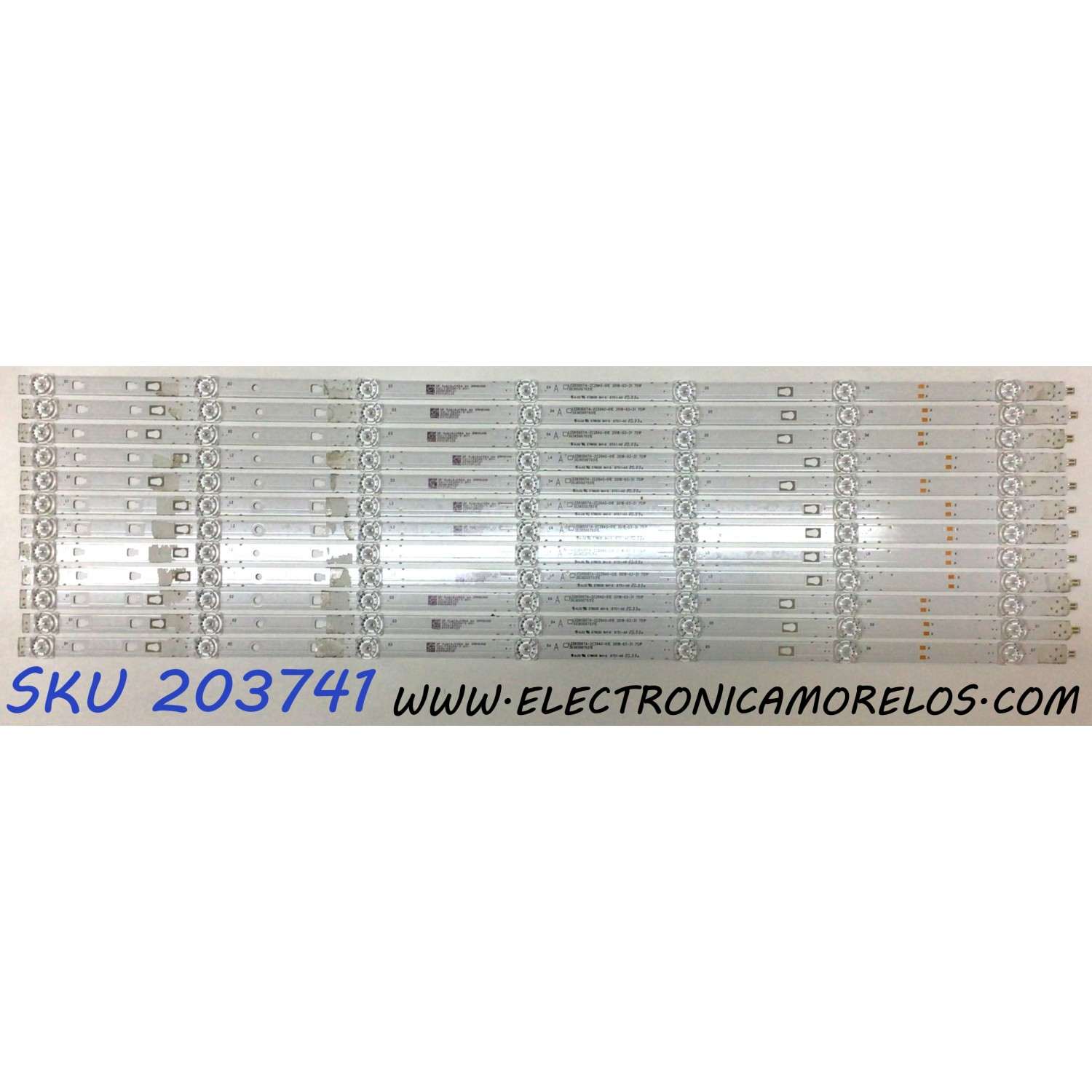 KIT DE LED´S PARA TV WESTINGHOUSE (12 PIEZAS) / NUMERO DE PARTE LED65D07A-ZC29AG-01E / 30365007031E / 65000M22S / MODELO WR65UX4019