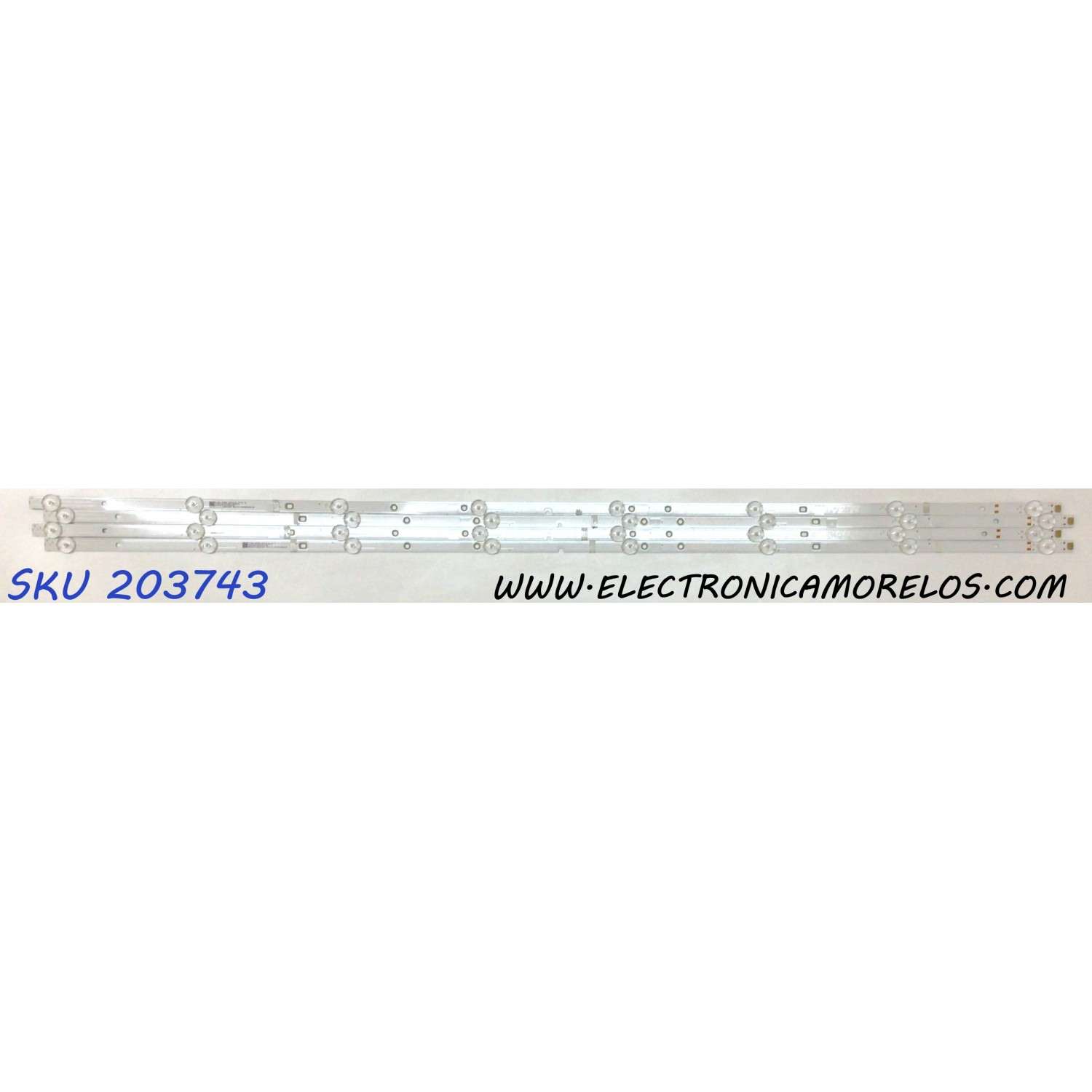KIT DE LED'S PARA TV SCEPTRE (4 PIEZAS) / NUMERO DE PARTE HK50D08-ZC22AG-11E / 303HK500040E / E78030 / HK500M19 / 230101010700 / PANEL'S PT500GT02 / HK500WLEDM-JH4DH / MODELO G50 A518CVU
