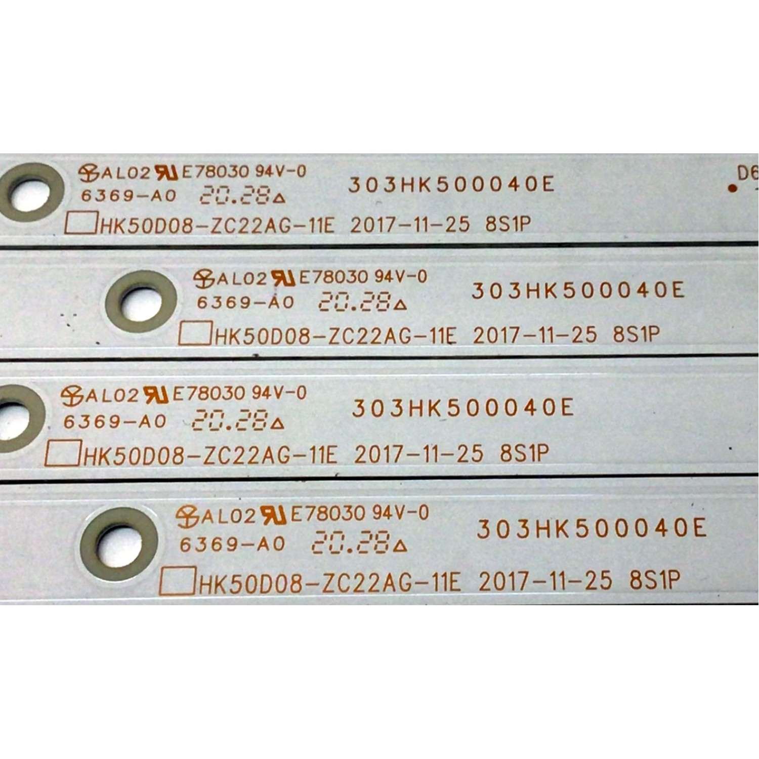 KIT DE LED'S PARA TV SCEPTRE (4 PIEZAS) / NUMERO DE PARTE HK50D08-ZC22AG-11E / 303HK500040E / E78030 / HK500M19 / 230101010700 / PANEL'S PT500GT02 / HK500WLEDM-JH4DH / MODELO G50 A518CVU - Imagen 4