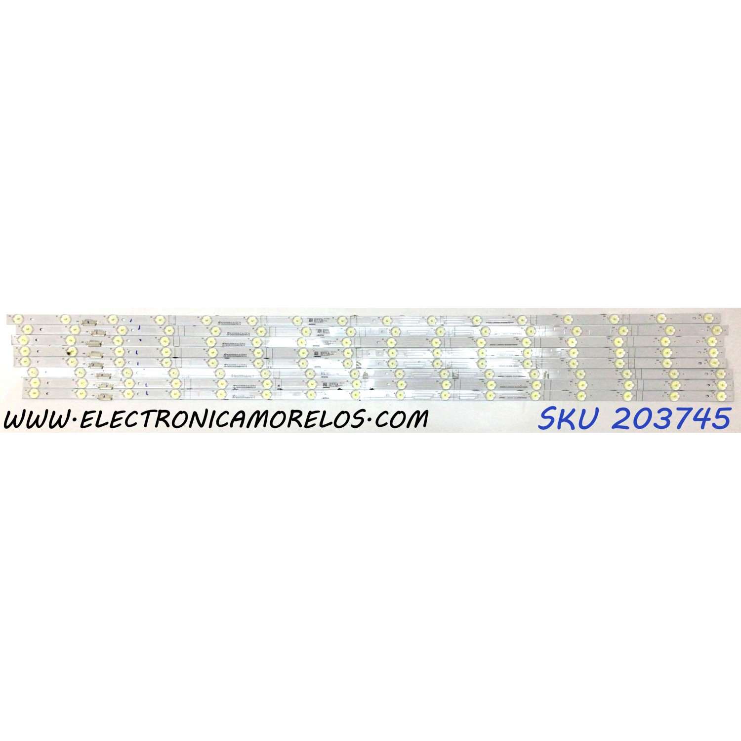 KIT DE LEDS PARA TV HITACHI ORIGINAL 8 PIEZAS / NUMERO DE PARTE CRH-BX50X3303016089AFREV1.6 / SVH500AD5 / JHD500X3U51-TA / JHD500X3U51-TAB1 / 2019112601 / PANEL JHD500X3U51-TA\S0\FJ\GM\MCKD-1\ROH / MODELOS 50R86 / 50H8G