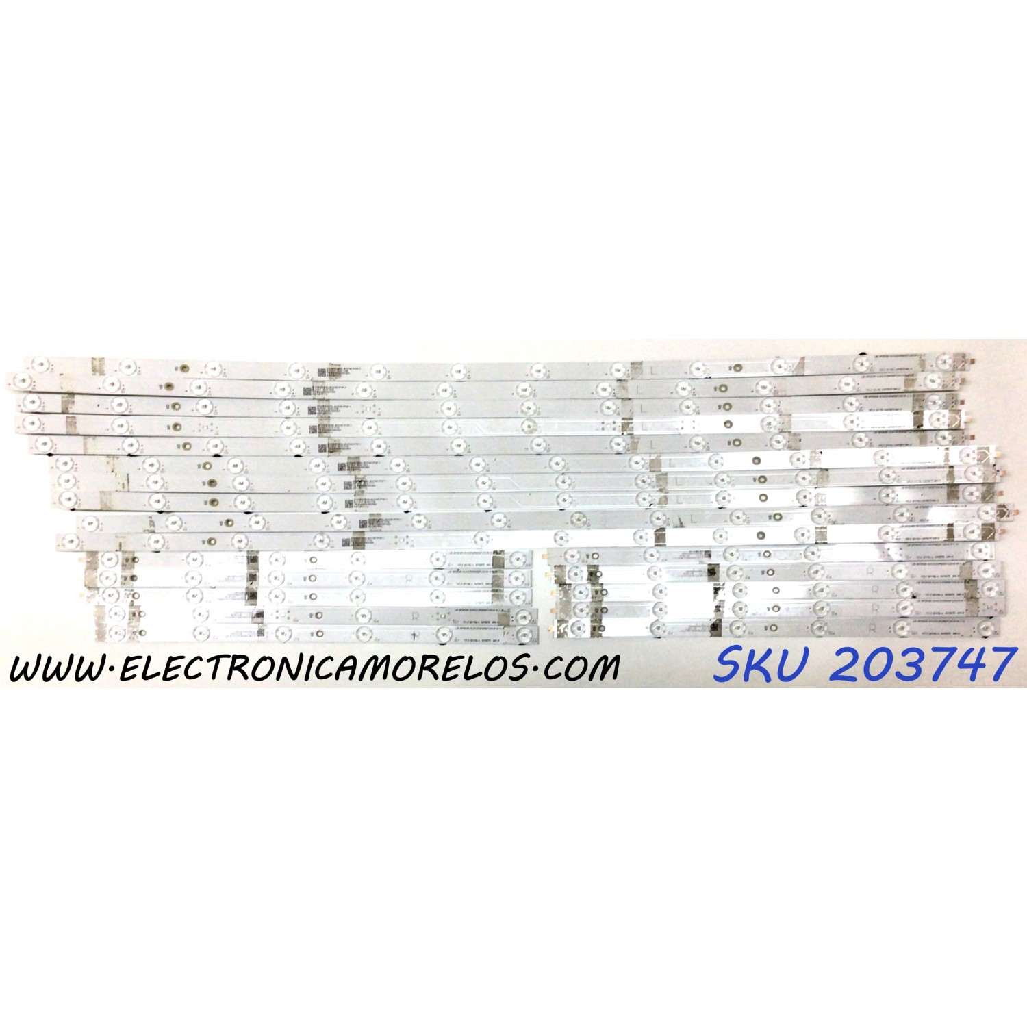 KIT DE LEDS PARA TV VIZIO 20 PIEZAS / NUMERO DE PARTE LB-GM3030-GJVIZIOM65Q710X18 / LB-GM3030-GJVIZIOM65Q710X18-L-1-S / LB-GM3030-GJVIZIOM65Q710X18-R-1-S / 210BZ06DRB339CP05X / 75B4000NDN9N / 65VB01-R / 65VB01-L / PANEL TPT650WR-QVN07.U / MODELO M65Q7-J01