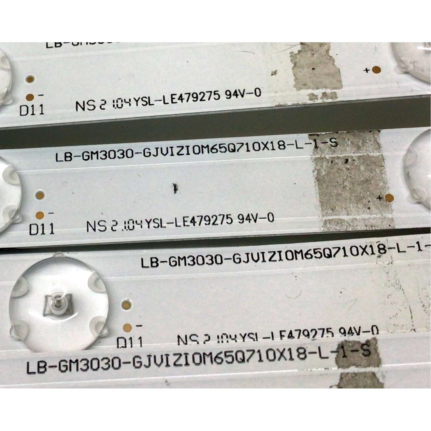 KIT DE LEDS PARA TV VIZIO 20 PIEZAS / NUMERO DE PARTE LB-GM3030-GJVIZIOM65Q710X18 / LB-GM3030-GJVIZIOM65Q710X18-L-1-S / LB-GM3030-GJVIZIOM65Q710X18-R-1-S / 210BZ06DRB339CP05X / 75B4000NDN9N / 65VB01-R / 65VB01-L / PANEL TPT650WR-QVN07.U / MODELO M65Q7-J01 - Imagen 3