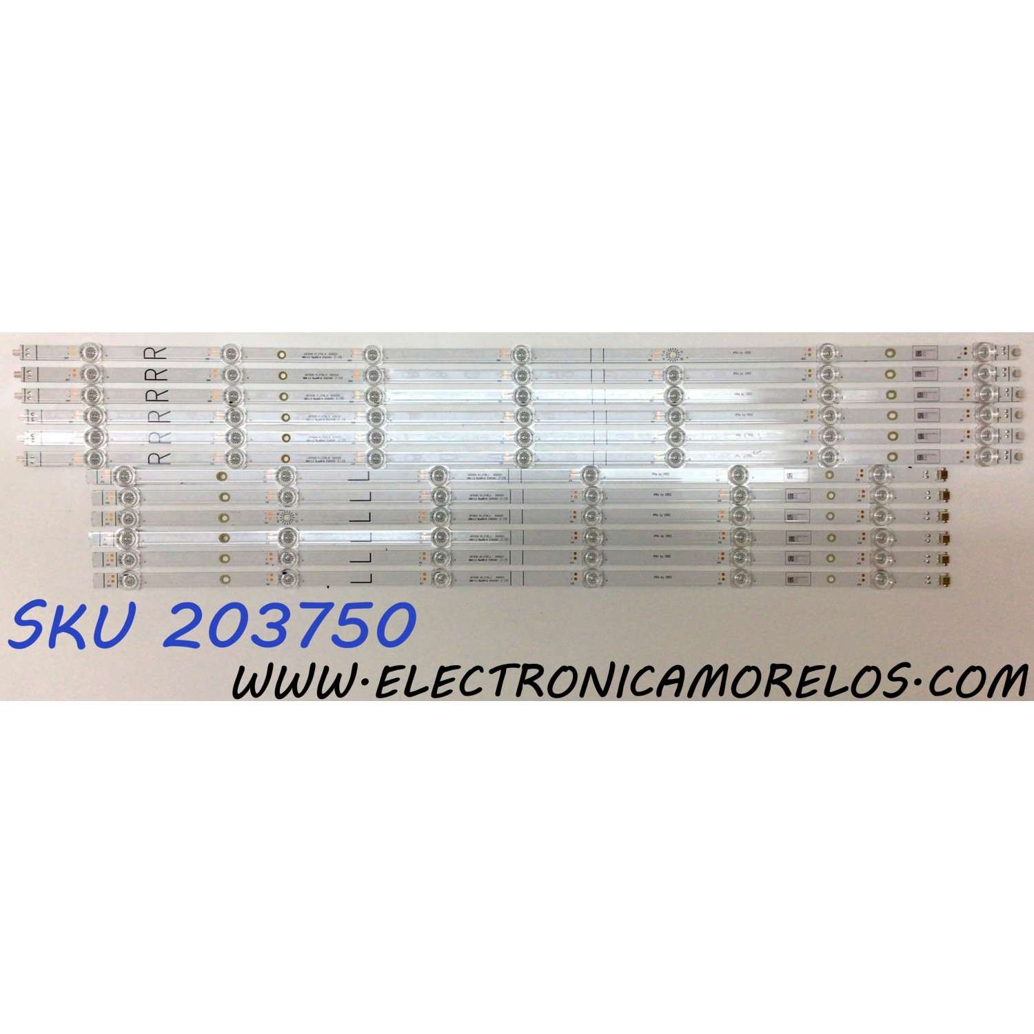KIT DE LED´S PARA TV VIZIO(12 PIEZAS) / NUMERO DE PARTE LB7502K / LB7502K V1_V756_R / LB7502K V0_V756_L / 20101211 / E493461 / 2C5960117R / 7839-814012-04661321 / 7839-699012-04661321 / MODELO V756-J03