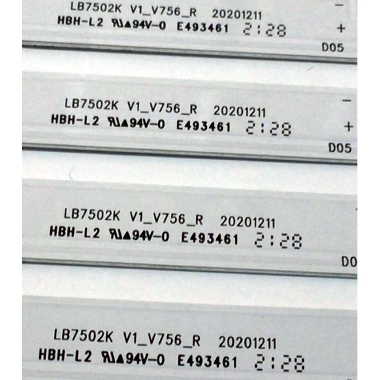 KIT DE LED´S PARA TV VIZIO(12 PIEZAS) / NUMERO DE PARTE LB7502K / LB7502K V1_V756_R / LB7502K V0_V756_L / 20101211 / E493461 / 2C5960117R / 7839-814012-04661321 / 7839-699012-04661321 / MODELO V756-J03 - Imagen 4