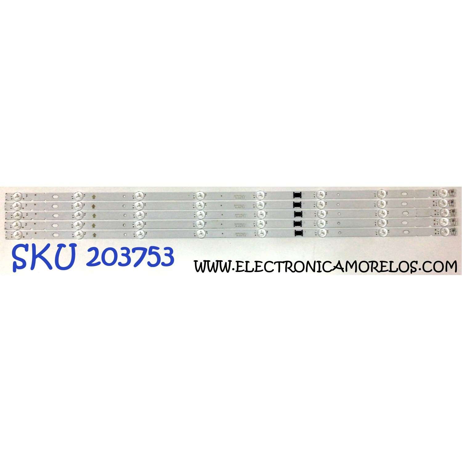 KIT DE LED´S PARA TV SONY (5 PIEZAS) / NUMERO DE PARTE LB4305H / LB4305H V0_03 / 4305H00003 / E469119 / 7788A / MODELO KD-43X80J