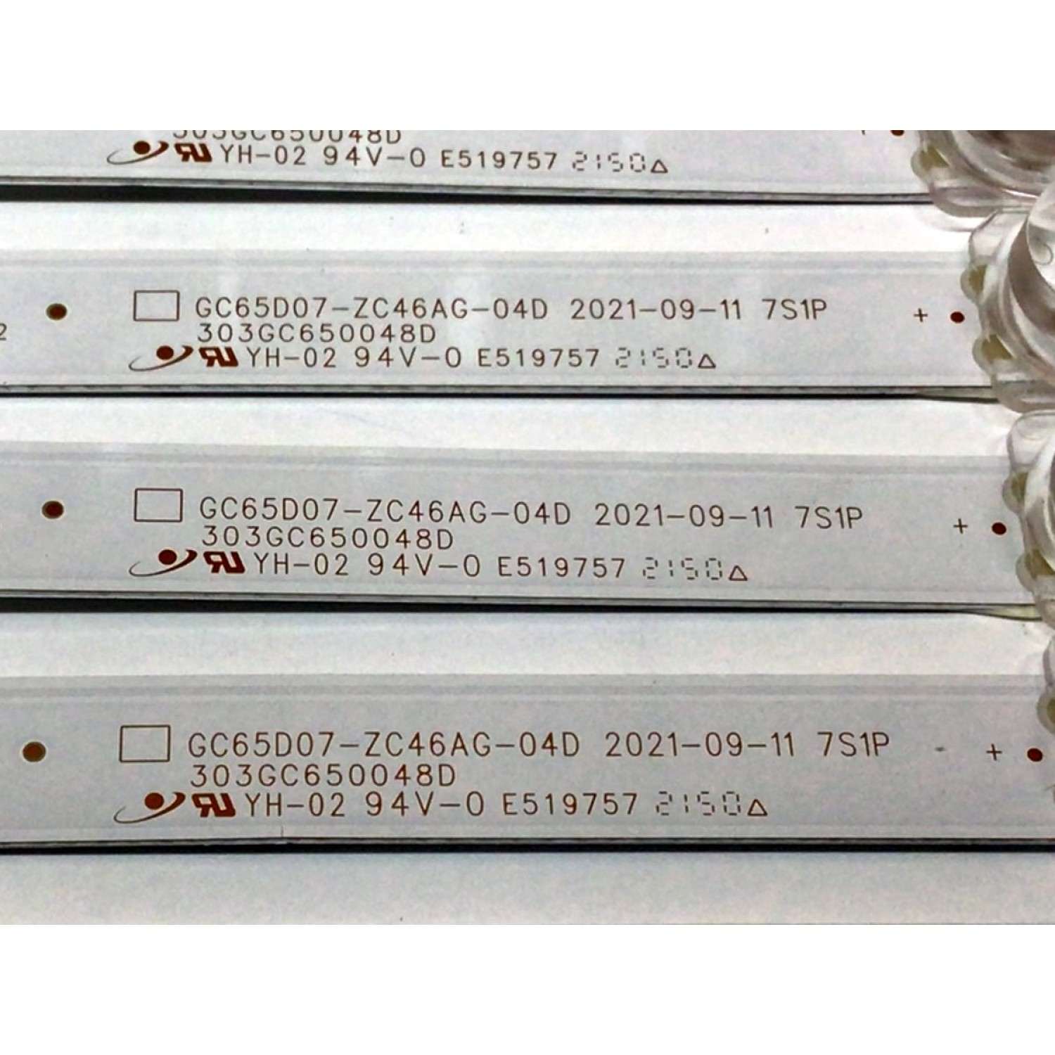 KIT DE LEDS ORIGINAL PARA TV LG 8 PIEZAS / NUMERO DE PARTE GC65D07-ZC46AG-04D / 303GC650048D / 2010093966 / 70401-01527 / 211221BB05 / 211221AB05 / GC650M19 / PANEL BOEI650WQ1QF7D / DISPLAY HV650QUB-F7D / MODELO 65UQ7570PUJ / 65UQ7570PUJ.CUSFBH - Imagen 2