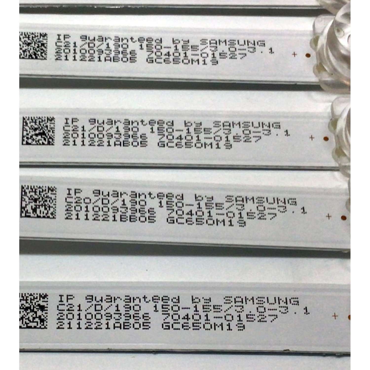 KIT DE LEDS ORIGINAL PARA TV LG 8 PIEZAS / NUMERO DE PARTE GC65D07-ZC46AG-04D / 303GC650048D / 2010093966 / 70401-01527 / 211221BB05 / 211221AB05 / GC650M19 / PANEL BOEI650WQ1QF7D / DISPLAY HV650QUB-F7D / MODELO 65UQ7570PUJ / 65UQ7570PUJ.CUSFBH - Imagen 3