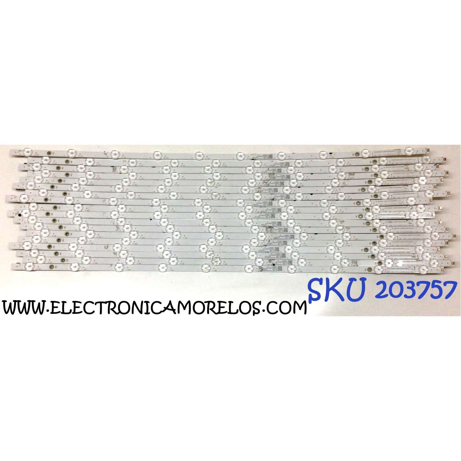 KIT DE LED´S PARA TV (18 PIEZAS) / NUMERO DE PARTE GJBBY7018X10SBS01 / YSL-LE479275 / LB-GM3030-GJBBY7018X10SBS01-1-S / 210BZ10D0B339BT00X / 74B6000EEN7N / 70SB01