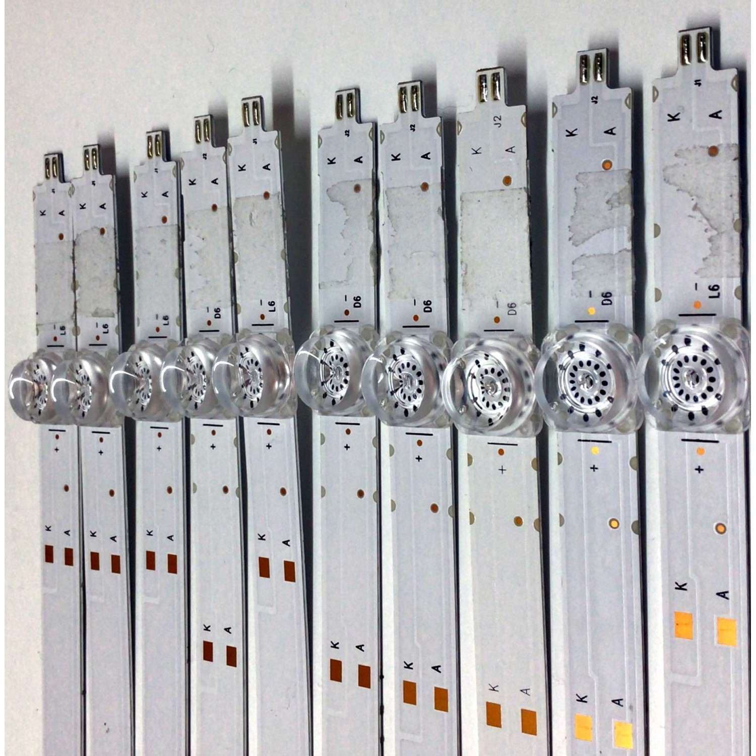 KIT DE LEDS PARA TV WESTINGHOUSE (10 PIEZAS) / NUMERO DE PARTE LED58D06A-ZC29AG-07E / 30358006005E / E331251 / 201009BC05 / 201008BC03 / 58000M13 / PANEL CC580PV7D / MODELO WR58UX4019 / RTRU5827-UC - Imagen 2