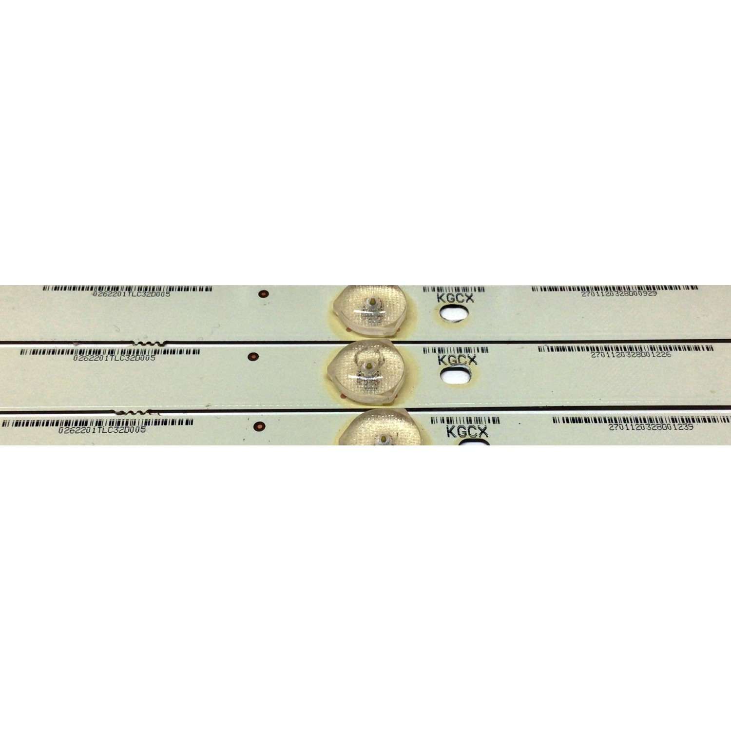KIT DE LED'S PARA TV TCL (3 PIEZAS) / NUMERO DE PARTE 40-LB3210-LBI2XG / E193079-B / 0262201TLC32D005 / 2701120328D / PANEL LVW320SSTM E30 V2 / MODELOS LE32HDF3300 / LE32HDF3300TA / LE32HDF3300TT TDAA - Imagen 3