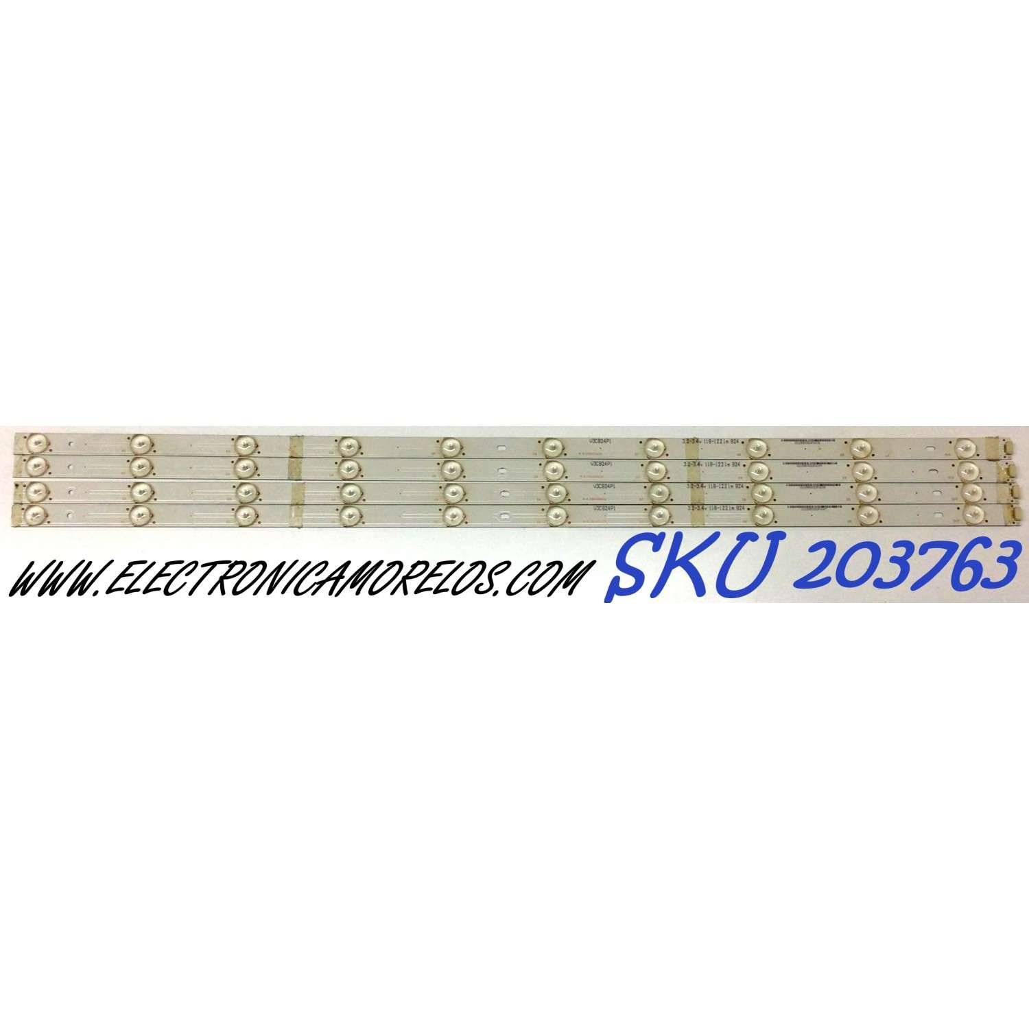 KIT DE LED'S PARA TV TCL (4 PIEZAS) / NUMERO DE PARTE A-KJAB40D626 / 1021295N5V3CB24P100 / 1021295N5V3CB / V3CB24P1 / PANEL JE400D3HC2N-12 / MODELO LED40G45RQ