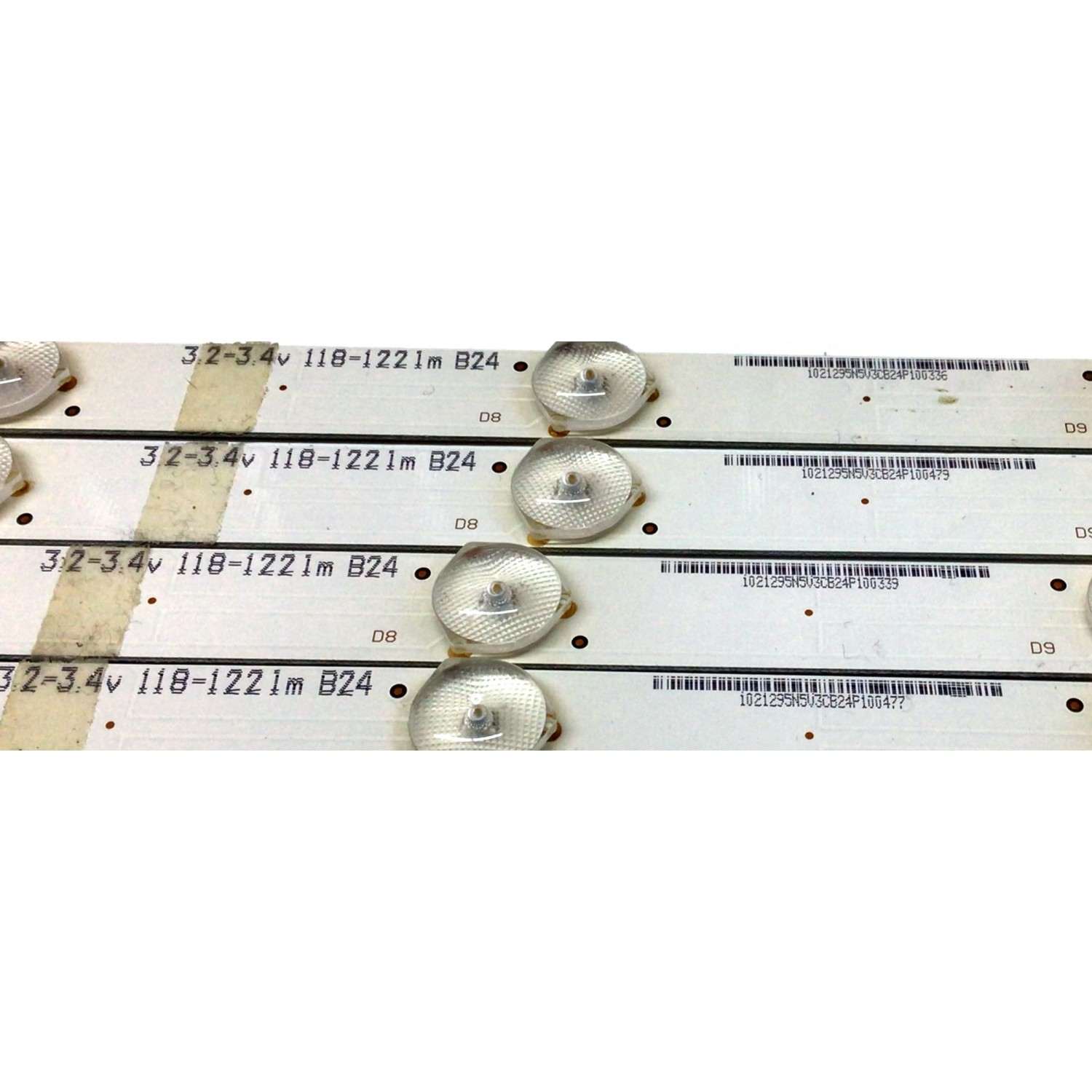 KIT DE LED'S PARA TV TCL (4 PIEZAS) / NUMERO DE PARTE A-KJAB40D626 / 1021295N5V3CB24P100 / 1021295N5V3CB / V3CB24P1 / PANEL JE400D3HC2N-12 / MODELO LED40G45RQ - Imagen 3