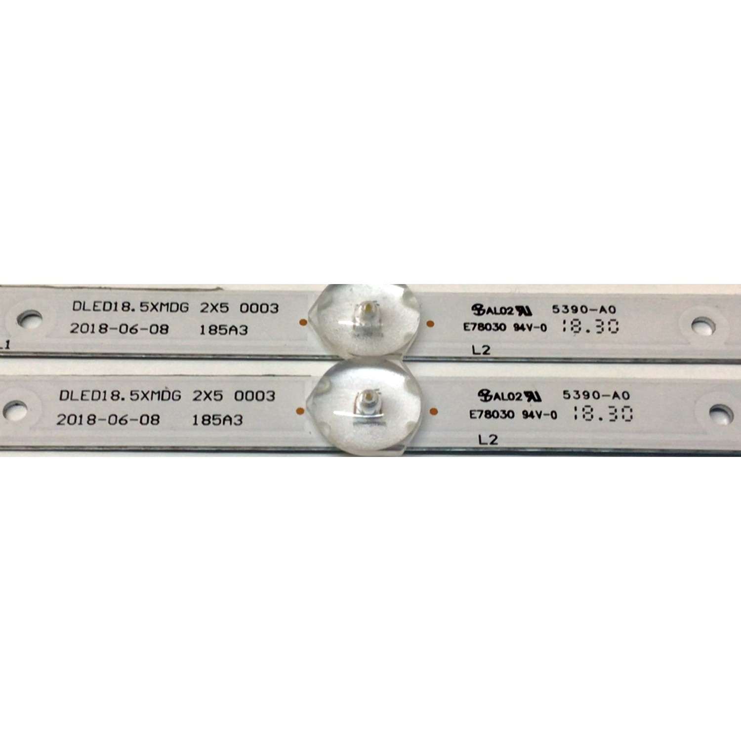 KIT DE LED'S PARA TV ELEMENT (2 PIEZAS) / NUMERO DE PARTE DLED18.5XMDG / 185A3 / E78030 / A050119D20000205 / PANEL MT185WHB -N20 / MODELO ELEFW195 - Imagen 2
