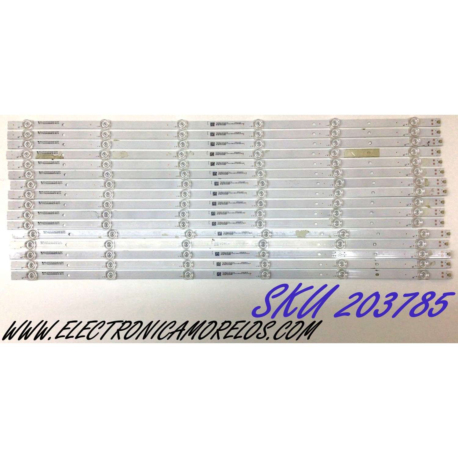 KIT DE LED'S PARA TV VIZIO (16 PIEZAS) / NUMERO DE PARTE SVB750A98 / LB7000J V4_05 / F75JL63030061607B / SSC-F75JL63030061607B-REV1.4 / E511747 / 70401-01274 / 150M0364D21021 / PANEL BOEI750WQ1 / MODELOS V755-J04 / V755-J04 LBNFE5KX / V755-J04 LBNFE5LX
