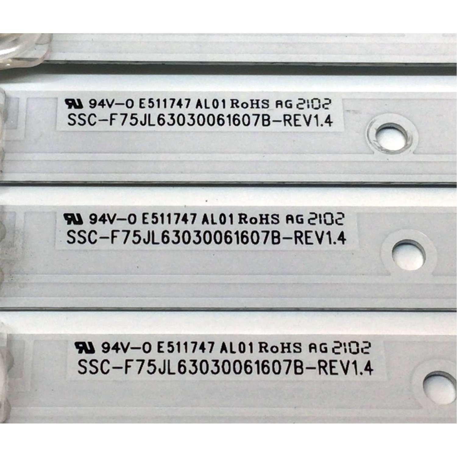 KIT DE LED'S PARA TV VIZIO (16 PIEZAS) / NUMERO DE PARTE SVB750A98 / LB7000J V4_05 / F75JL63030061607B / SSC-F75JL63030061607B-REV1.4 / E511747 / 70401-01274 / 150M0364D21021 / PANEL BOEI750WQ1 / MODELOS V755-J04 / V755-J04 LBNFE5KX / V755-J04 LBNFE5LX - Imagen 2