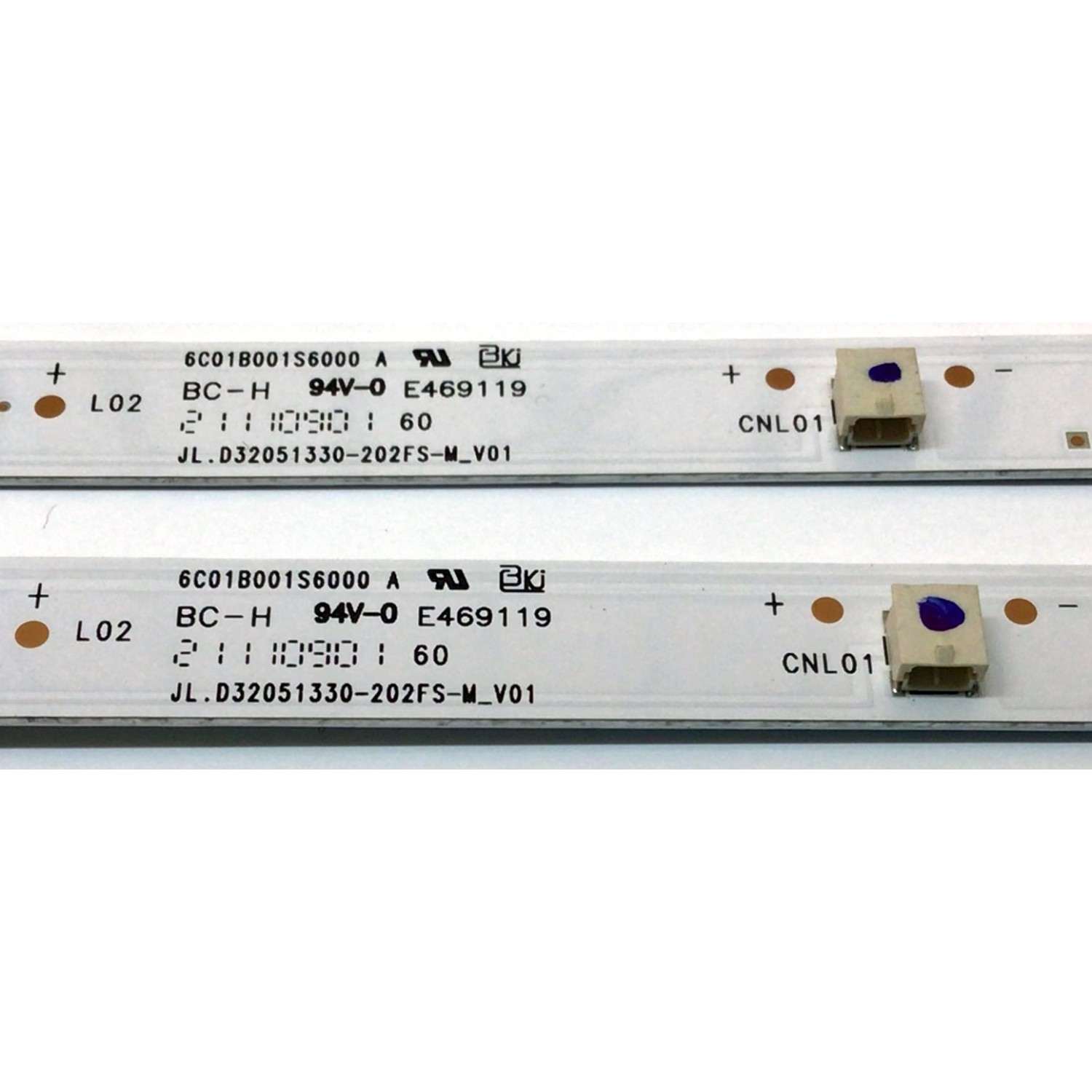 KIT DE LED'S PARA TV VIZIO (2 PIEZAS) / NUMERO DE PARTE JL.D32051330-202FS-M_V01 / 6C01B001S6000 A / E469119 / D32051330-202FS-M / PANEL V320BJ8-D03 REV.C1 / MODELO D32H-J09 - Imagen 2