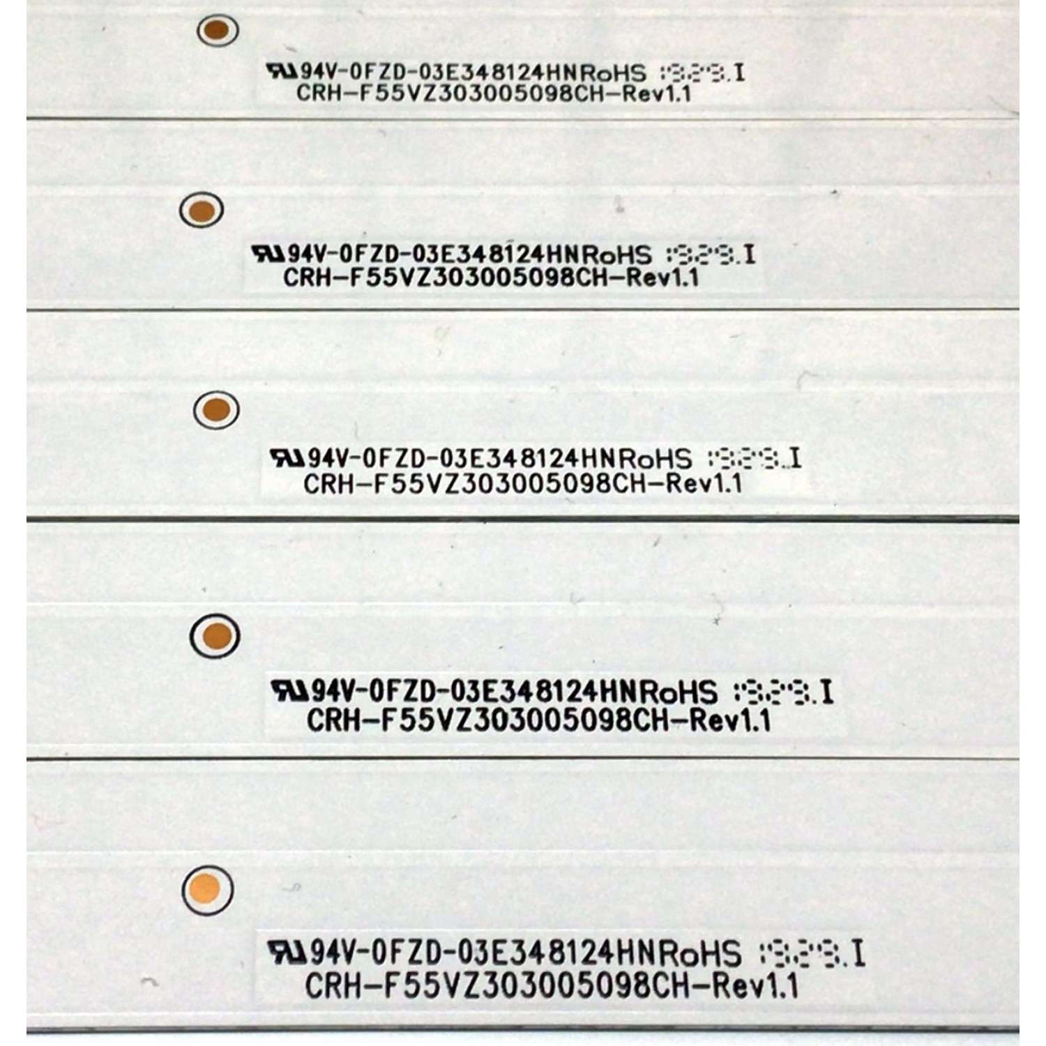 KIT DE LED'S PARA TV VIZIO (5 PIEZAS) / NUMERO DE PARTE CRH-F55VZ303005098CH-REV1.1 / F55VZ303005098CH / 0FZD-03E348124HNEOHS / 70401-00905 / 212509 / 158M01J21DCAM97KFXX / PANEL BOEI550WU1_H / MODELO V555-G4 / V555-G4 LHBFY - Imagen 4