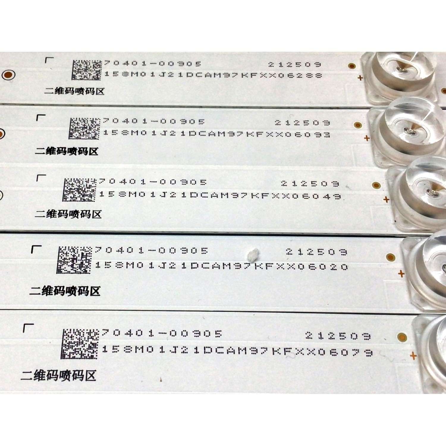 KIT DE LED'S PARA TV VIZIO (5 PIEZAS) / NUMERO DE PARTE CRH-F55VZ303005098CH-REV1.1 / F55VZ303005098CH / 0FZD-03E348124HNEOHS / 70401-00905 / 212509 / 158M01J21DCAM97KFXX / PANEL BOEI550WU1_H / MODELO V555-G4 / V555-G4 LHBFY - Imagen 2