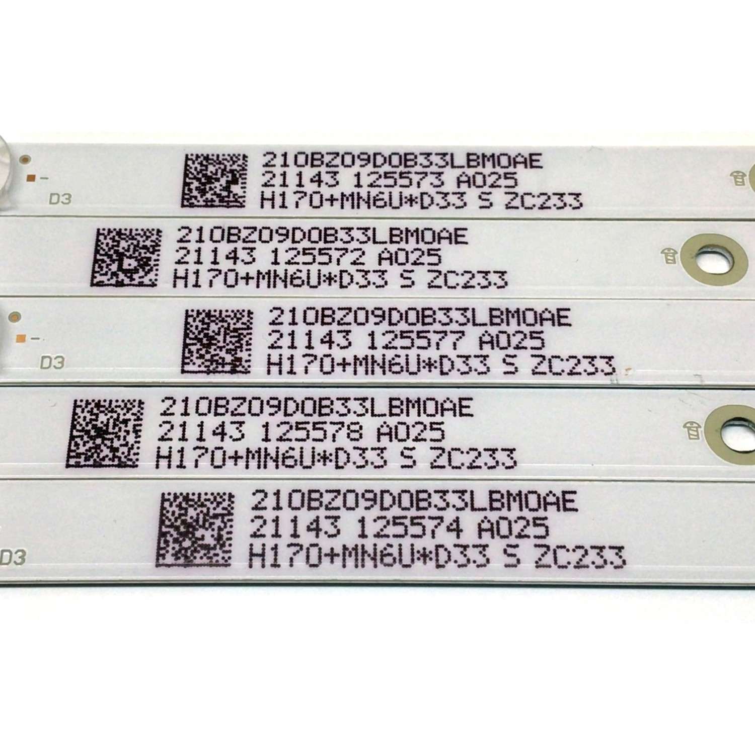 KIT DE LED'S PARA TV INSIGNIA (5 PIEZAS) / NUMERO DE PARTE LBM550M0901-TV-2 / LBM550M0901-TV-2(HF)(0) / 210BZ09D0B33LBM0AE / 21143 / PANEL TPT550WR-QUBF70.K REV:SDWP2K / MODELO NS-55F301NA22 - Imagen 2