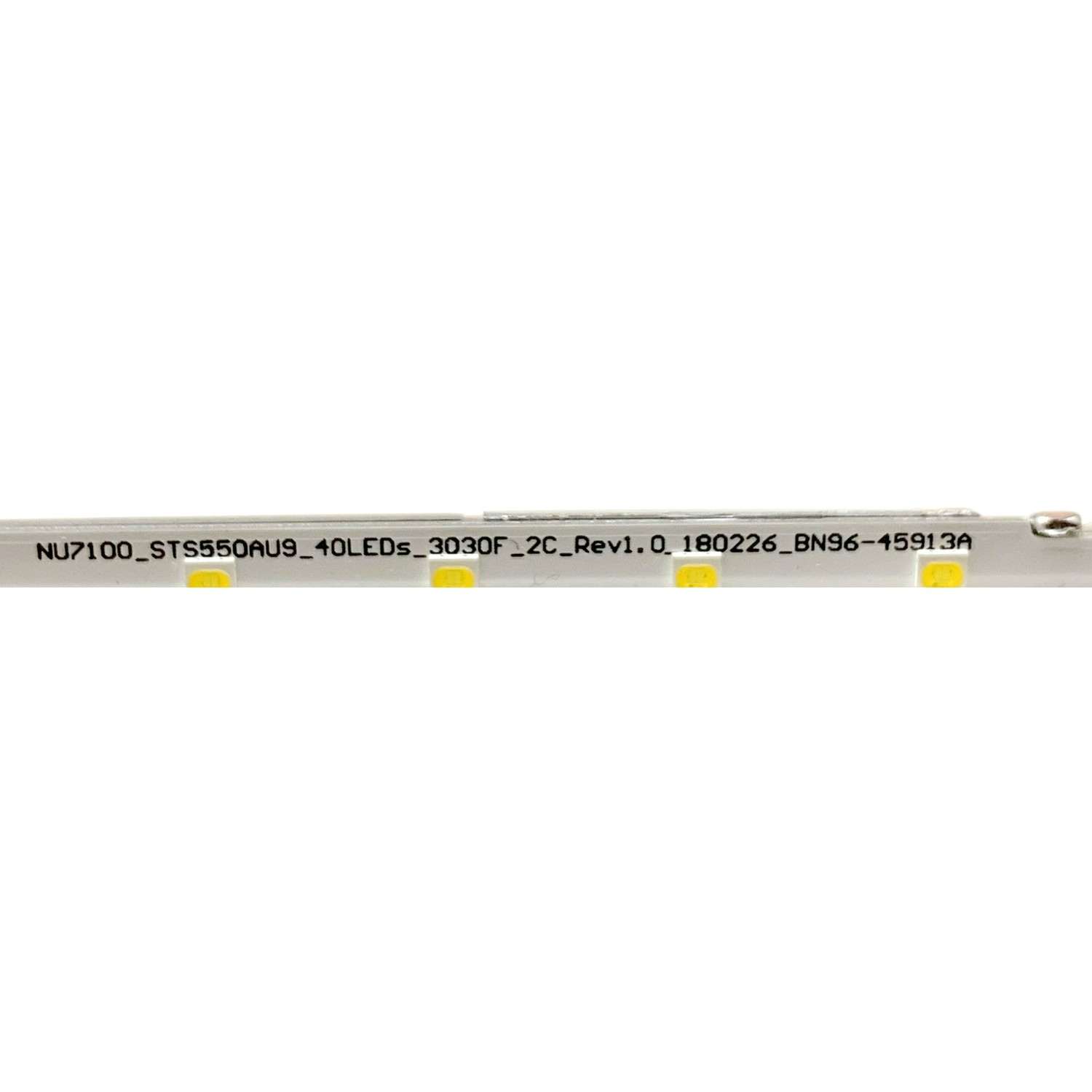 LED PARA TV SAMSUNG ((1 PIEZA)) / NUMERO DE PARTE BN96-45913A / BN61-15485A / NU7100_STS550AU9_40LEDS_3030F_2C_REV1.0_180226 / MODELOS UN55NU / UN55RU /  UN55TU / UA55RU / UA55TU / UA55NU / UE55RU / UE55NU / MAS MODELOS EN DESCRIPCIÓN / ((1.21Mx12CM)) - Imagen 5