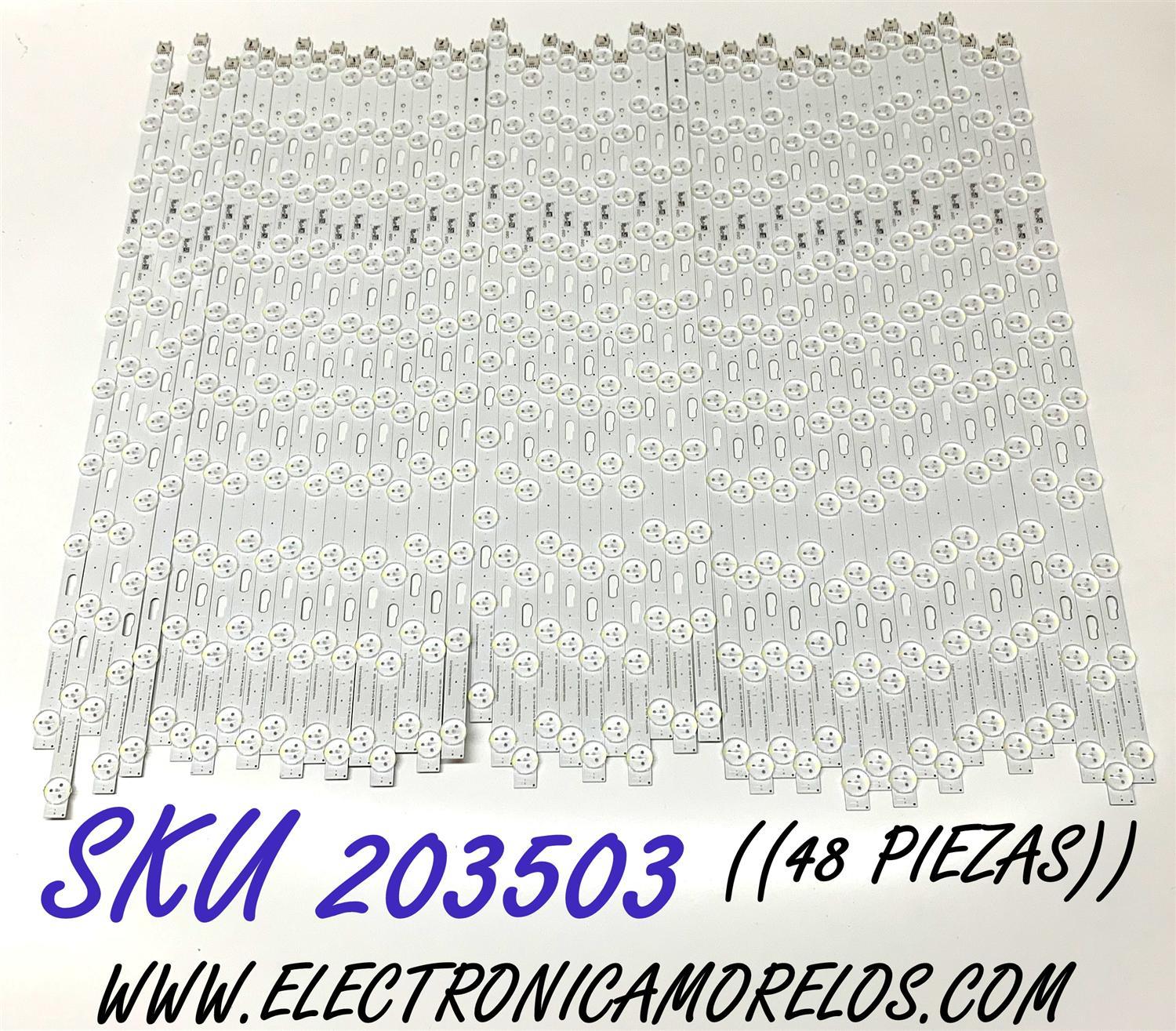 KIT DE LED'S PARA TV SAMSUNG (48 PIEZAS) / NUMERO DE PARTE BN96-49572A / V9Q8-820SM0-R0 / 49572A / PANEL CY-TR082FLLVH4 / MODELOS QN82Q80 / QN82Q80RAFXZA / QN82Q80RAFXZA FA01