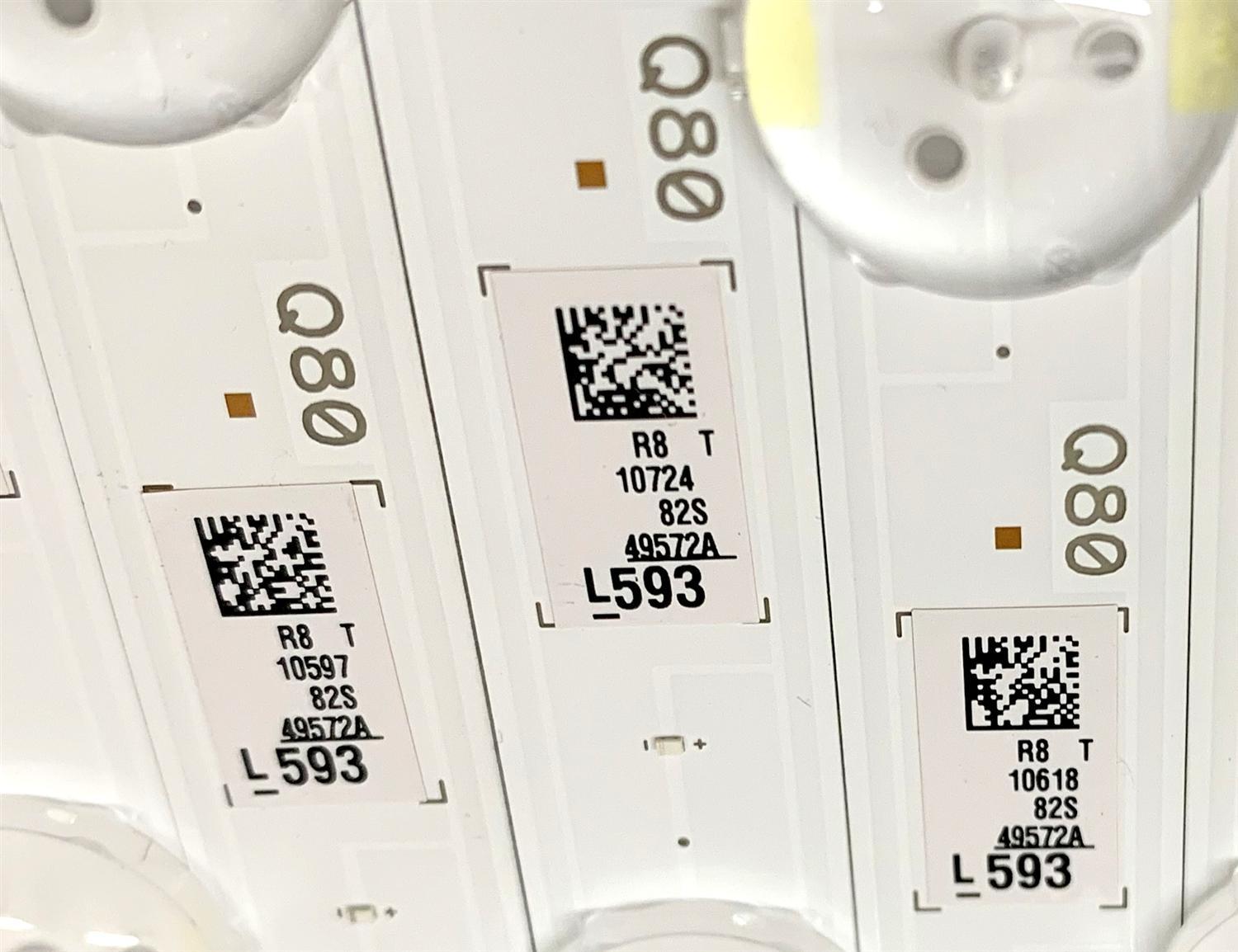KIT DE LED'S PARA TV SAMSUNG (48 PIEZAS) / NUMERO DE PARTE BN96-49572A / V9Q8-820SM0-R0 / 49572A / PANEL CY-TR082FLLVH4 / MODELOS QN82Q80 / QN82Q80RAFXZA / QN82Q80RAFXZA FA01 - Imagen 2