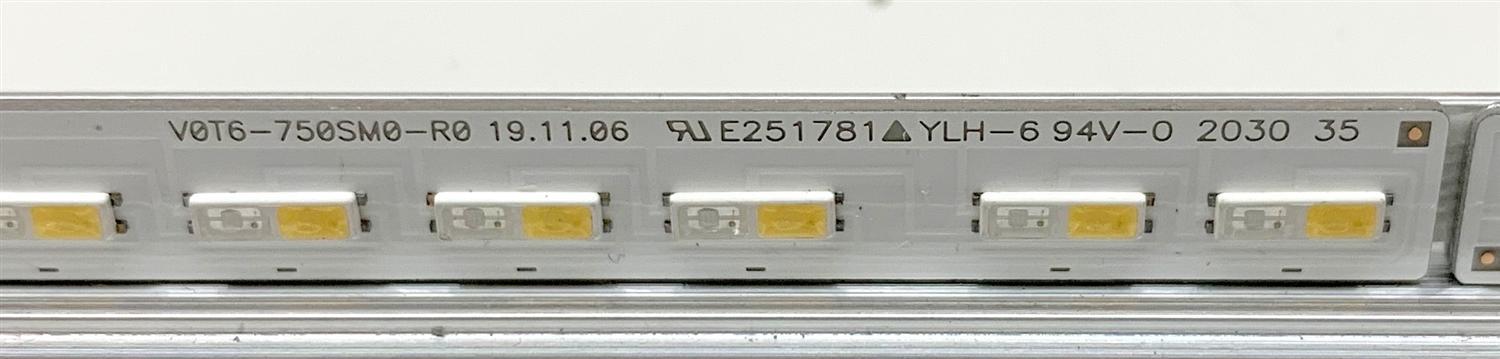 LED PARA TV SAMSUNG QLED / NUMERO DE PARTE V0T6-750SM0 / BN96-50386A / BN61-16849X001 / Y20 75Q60T/70T / BN61-16849X / PANEL CY-RT075HGHV2H / MODELOS QN75Q60 / QN75Q6D / QN75LS03 / QN75Q60TB / QN75Q7D / QN75Q70 / ((MEDIDAS 1.64M x 20CM)) - Imagen 5