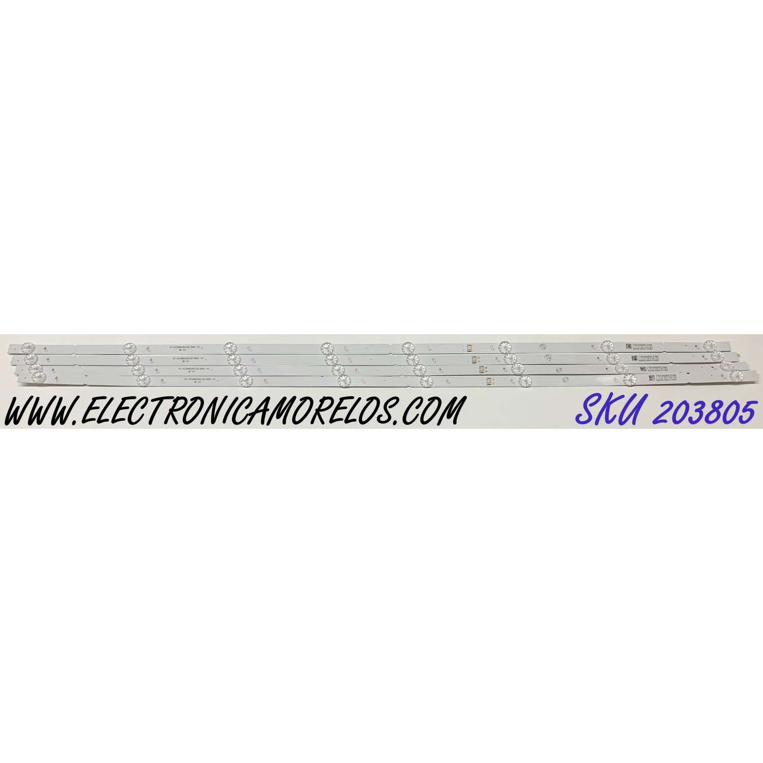 KIT DE LED'S PARA TV SKYWORTH (4 PIEZAS) / NUMERO DE PARTE AZ500034SE30 / RF-AZ500034SE30-0801 / 7700-650000-D360 / 4990283 / PANEL SDL500WY / MODELO 50Q20200