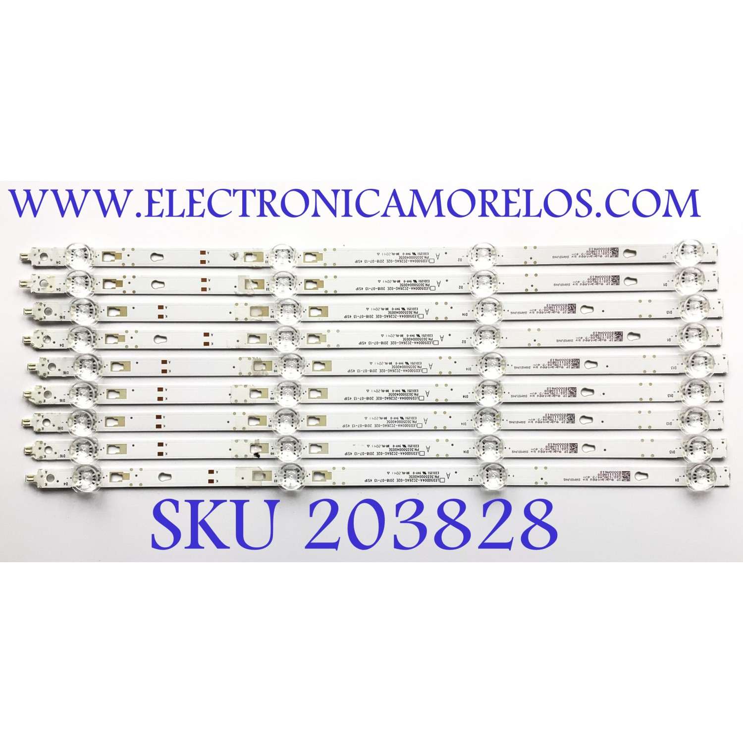 KIT DE LEDS ORIGINAL PARA TV ONN 9 PIEZAS NUMERO DE PARTE 30350004005E / LED50D04A-ZC26AG-02E  / 50000M61S / PANEL'S T500QVN04.1 / CC500PV3D / MODELO 100012585 50"