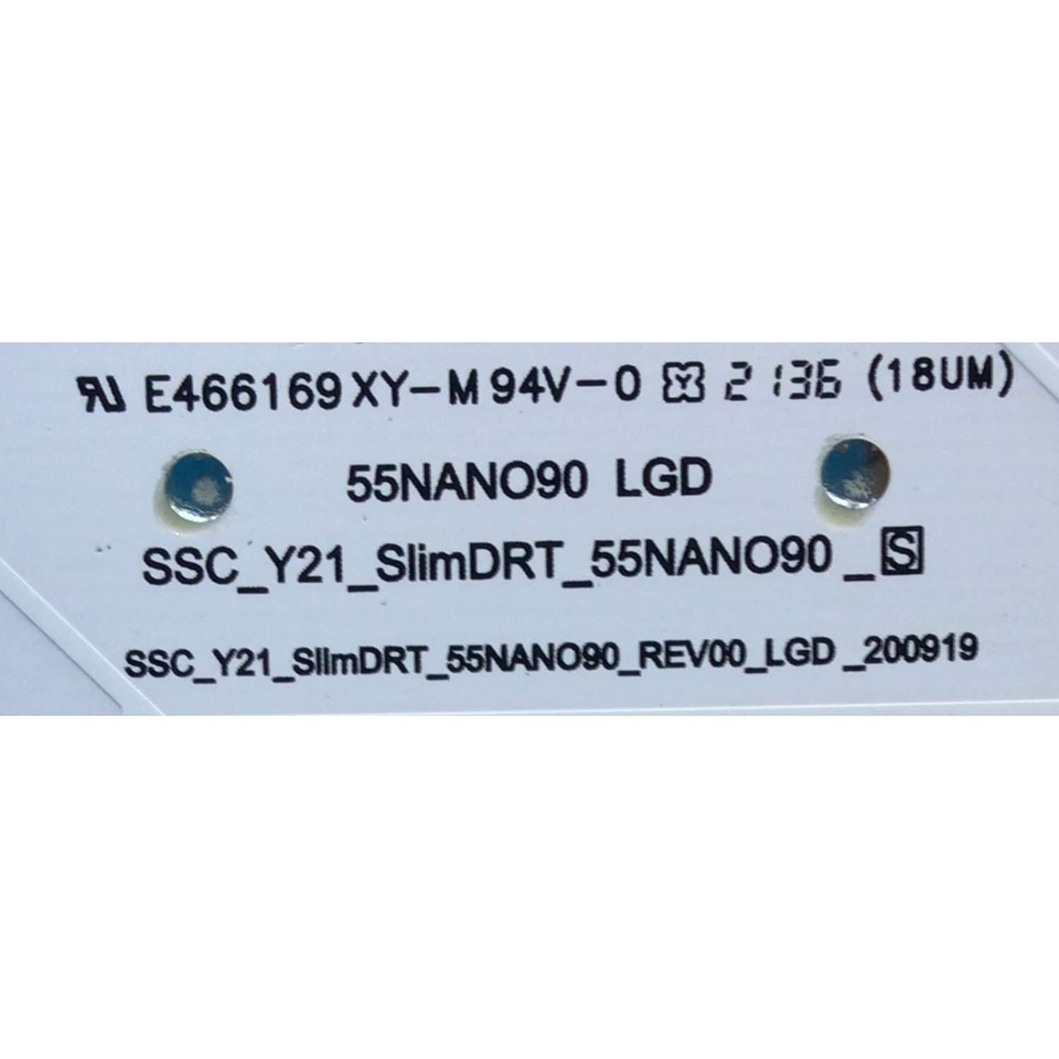 KIT DE LEDS PARA TV LG ( 20 PZ ) / NUMERO DE PARTE EAV65007701 / 55NANO90 / SSC-LGD / SSC_Y21_SLIMDRT_55NANO90_S / SSC_Y21_SLIMDRT_55NANO90_REV00_LGD_200919 / MODELO 55NANO90UPA.BUSYLJR - Imagen 2