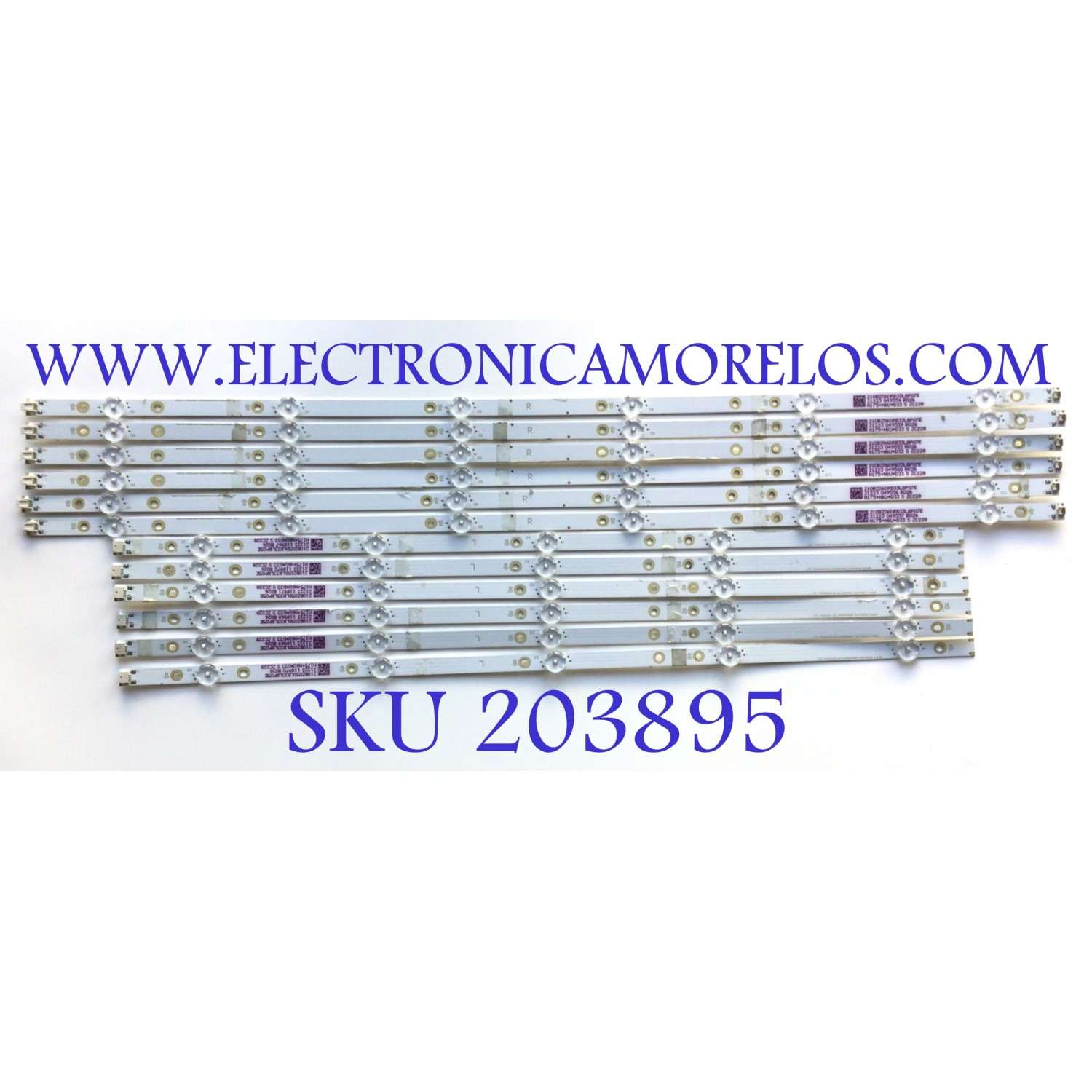 KIT DE LEDS PARA TV ( 12 PZ ) / NUMERO DE PARTE LBM650M0501-IW-1(HF)(O)(L) / 210BZ05DLB33LBP05E / 21223 118970 B026 / H175+N6*D33 S ZC228 / PANEL TPT650WR-D022.L / MODELO NS-65DF710NA21