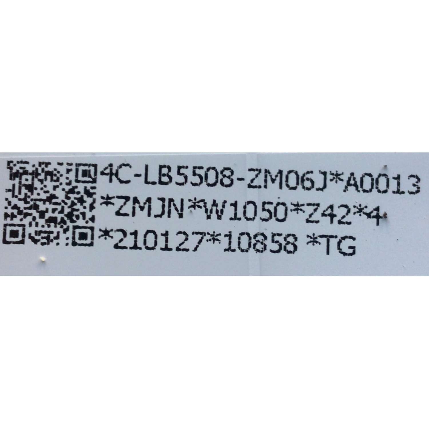 KIT DE LEDS PARA TV TCL ( 11 PZ) ((KIT INCOMPLETO, ORIGINALMENTE CONSTA DE 12 PZ) ) / NUMERO DE PARTE 4C-LB5508-ZM06J / *ZMJN*W1050*Z42*4 / *210127*10858*TG /  / MODELO 55S535  - Imagen 2