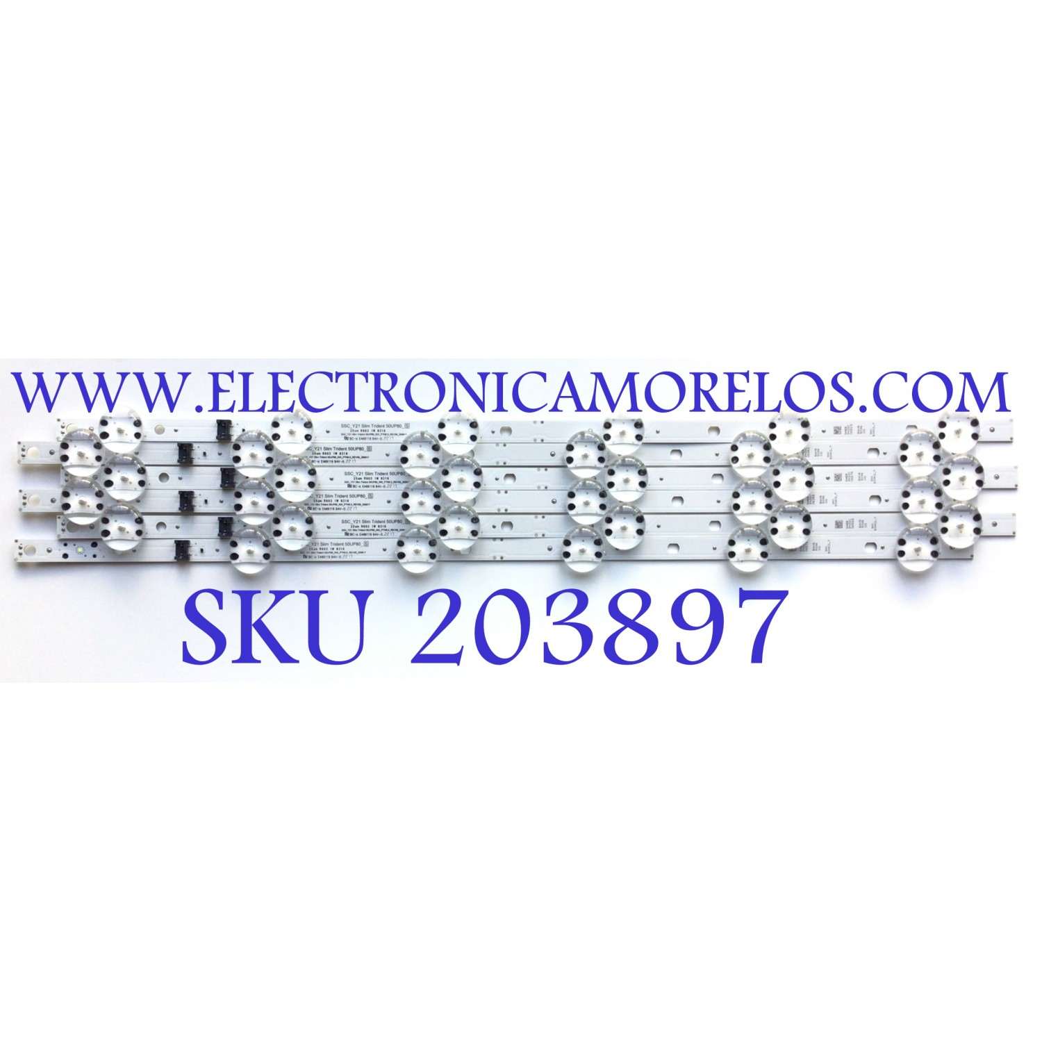 KIT DE LEDS ORIGINAL PARA TV LG 6 PIEZAS / NUMERO DE PARTE EAV65036101 / SSC_Y21 SLIM TRIDENT 50UP80_S / SSC_Y21 SLIM TRIDENT 50UP80_INX_PTN0.5_REV00_200817 / PANEL NC500TQG -VKKH5 / MODELO 50UP81006LR.BEKJLJP