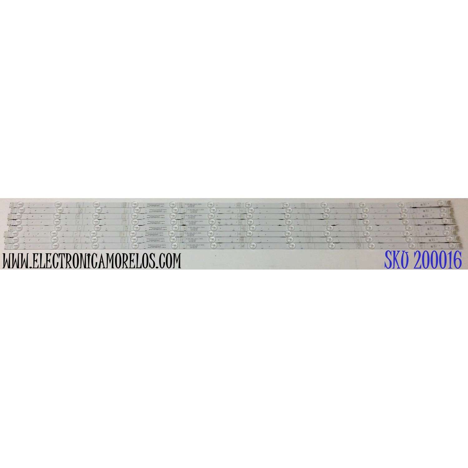 KIT DE LED'S PARA TV TOSHIBA ((8 PIEZAS)) / NUMERO DE PARTE SVH550FC9 / 1256378 / HD550Y3U72-TAL5KT-2021050702 / SVH550FC9+ZDJG / ZD_SSC_D550_12X8_01_TDE30_V1.3_202105107 / PANEL'S HD550Y3U72-TAL5KT\S0\GM\ROH / CX550DLEDM / MODELOS 55M550KU / LT-55EC3512