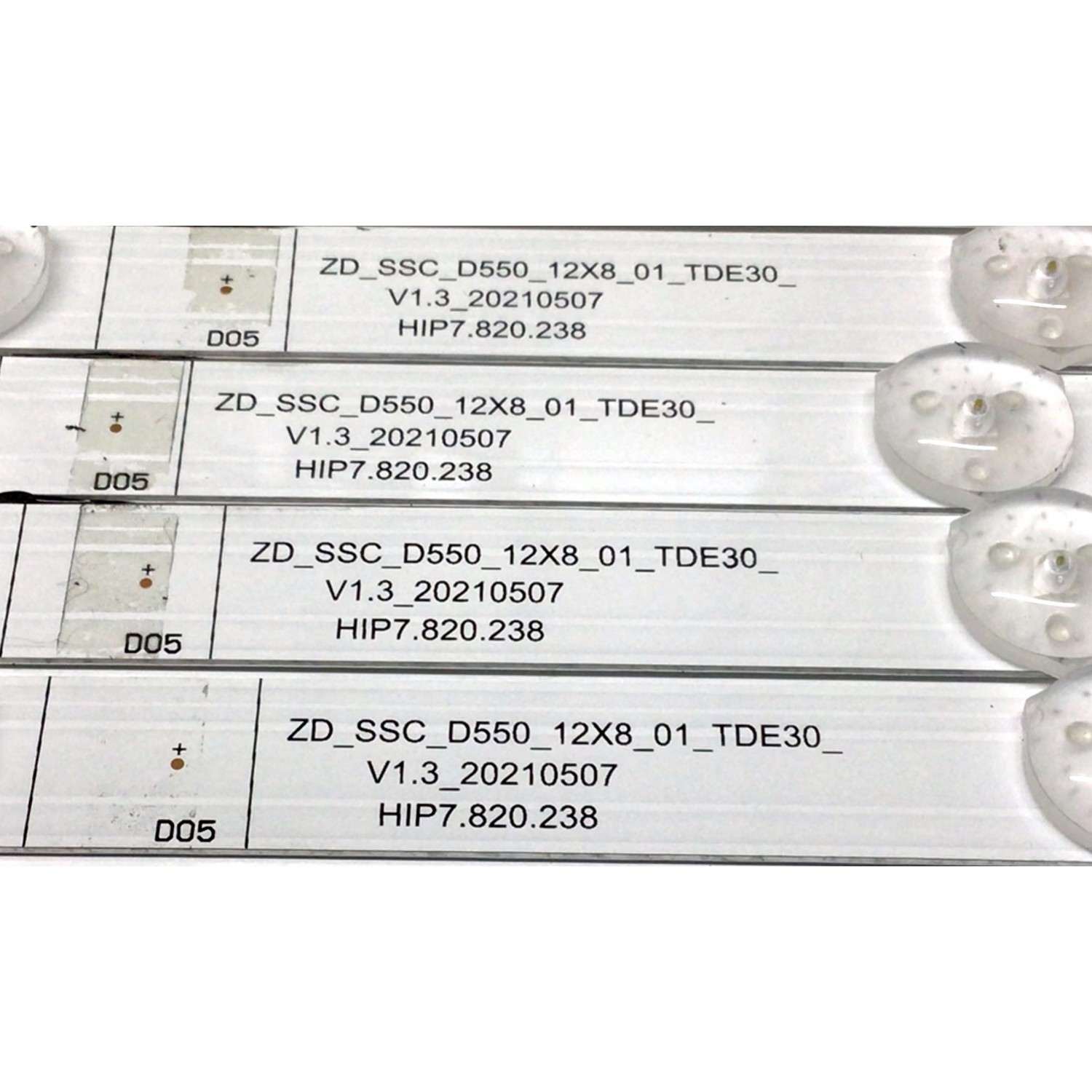 KIT DE LED'S PARA TV TOSHIBA ((8 PIEZAS)) / NUMERO DE PARTE SVH550FC9 / 1256378 / HD550Y3U72-TAL5KT-2021050702 / SVH550FC9+ZDJG / ZD_SSC_D550_12X8_01_TDE30_V1.3_202105107 / PANEL'S HD550Y3U72-TAL5KT\S0\GM\ROH / CX550DLEDM / MODELOS 55M550KU / LT-55EC3512 - Imagen 4