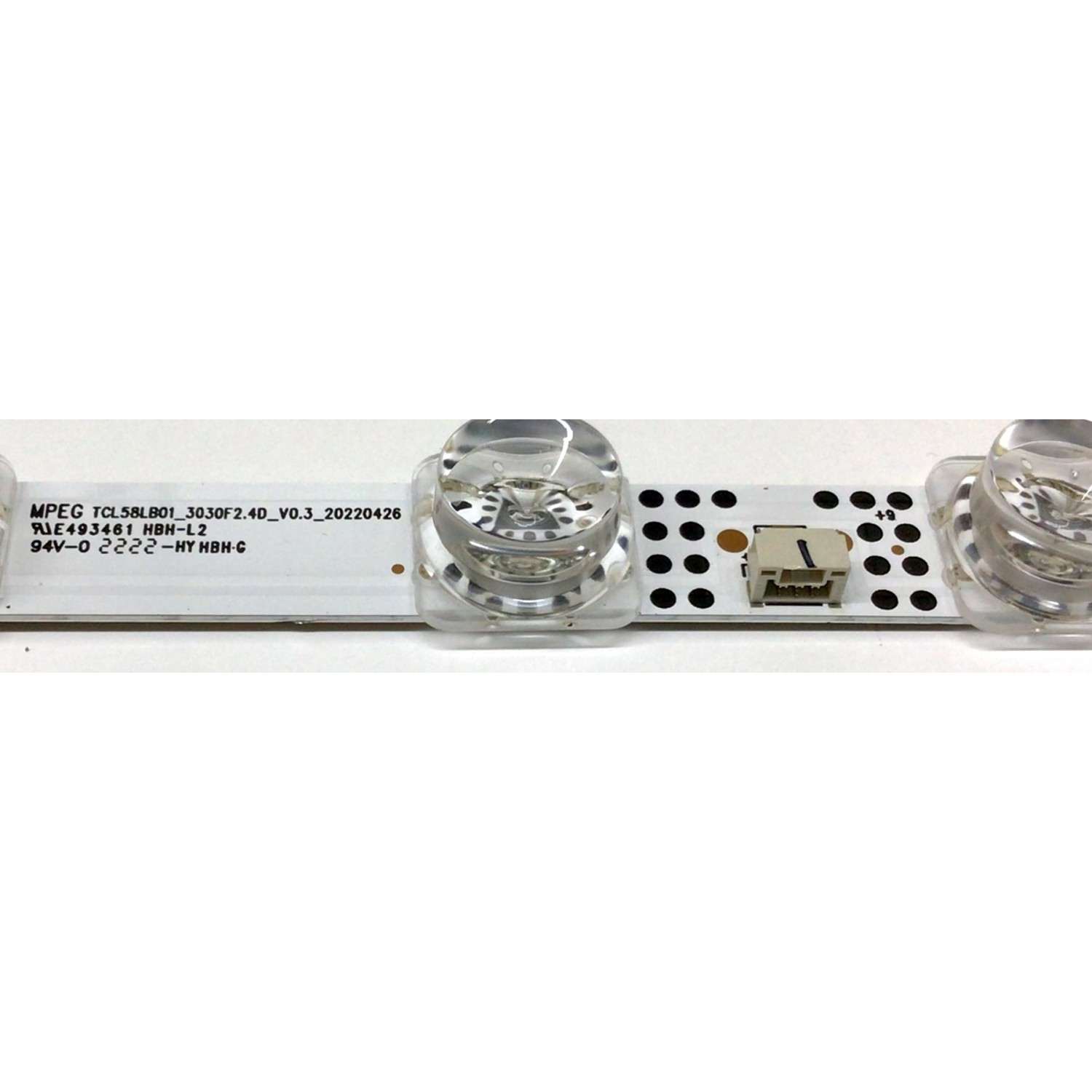 LED PARA TV TCL (1 PIEZA) / NUMERO DE PARTE TCL58LB01 / TCL58LB01_3030F2.4D_V0.3_20220426 / B0101-000581 / 220608 / A0053*ZMJN / PANEL LVU580NDEL HS9W02 V1 / DISPLAY CV580U3-L02 REV:01 / MODELO 58S453 - Imagen 2