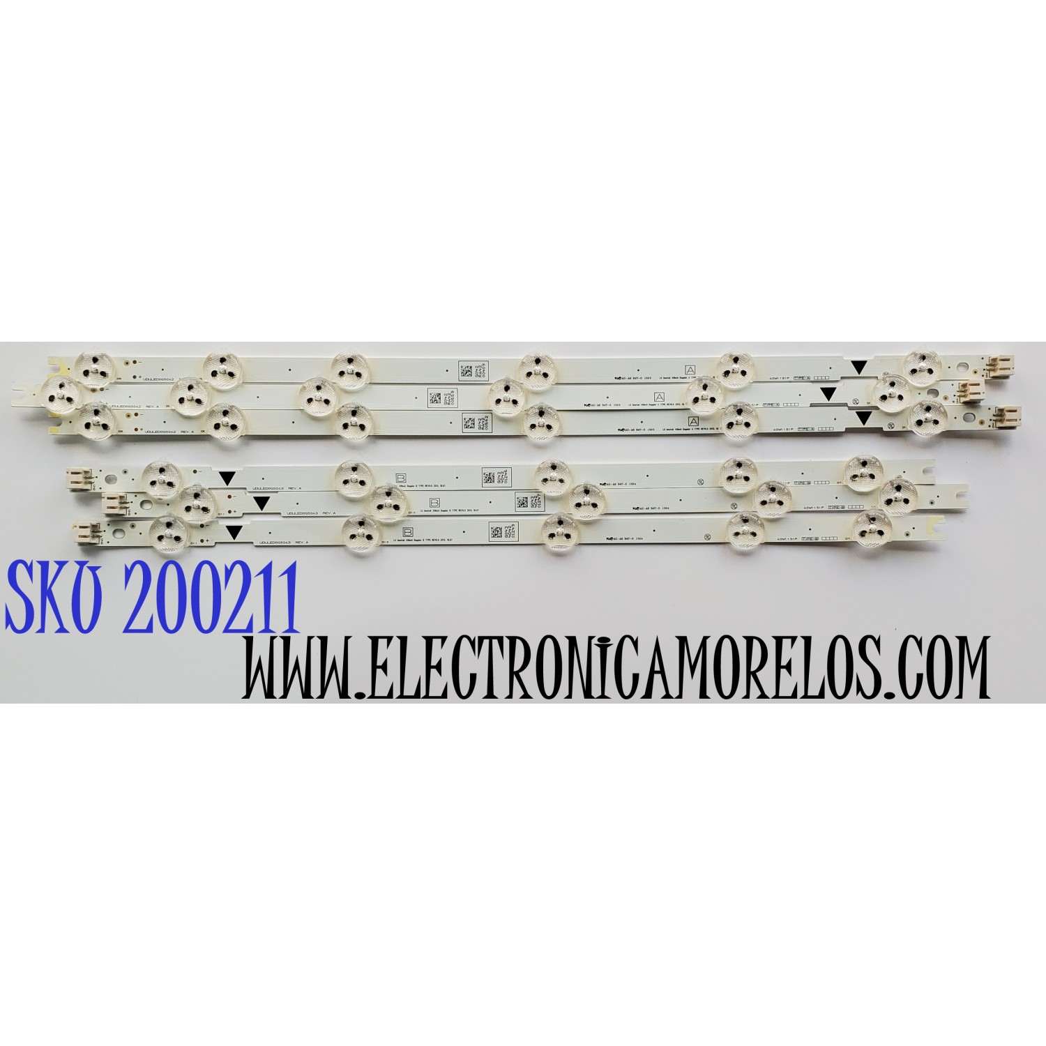 KIT DE LED'S PARA TV PHILIPS ((6 PIEZAS)) / NUMERO DE PARTE UDULED0GS042 / UDULED0GS043 / LG INNOTEK 40INCH DOPPLER A TYPE REV0.0 / 40INCH DOPPLER B TYPE REV0.0 / 40W11S1P / PANEL U4A20XH / DISPLAY V400HJ6-PE1 REV.C1 / MODELOS 40PFL4609/F8 / 40MV324X/F7