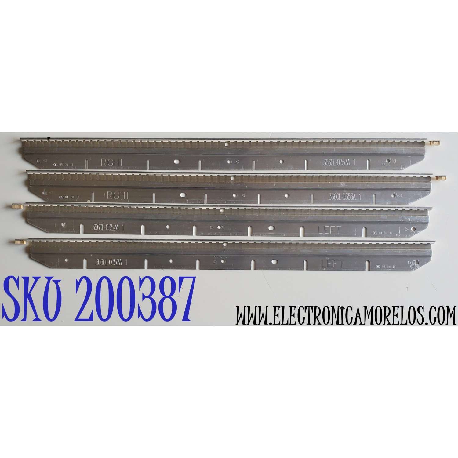 KIT DE LED'S PARA TV VIZIO ((4 PIEZAS)) / NUMERO DE PARTE 3660L-0352A / 3660L-0353A / LG innotek 42'' V5 Edge REV 0.3 (090923) B-Type 57EA AG0952 / LG innotek 42'' V5 Edge REV 0.3 (090923) A-Type 57EA AG0953 / LC420EUH / LC420EUS / MODELO M420VT LTKNH