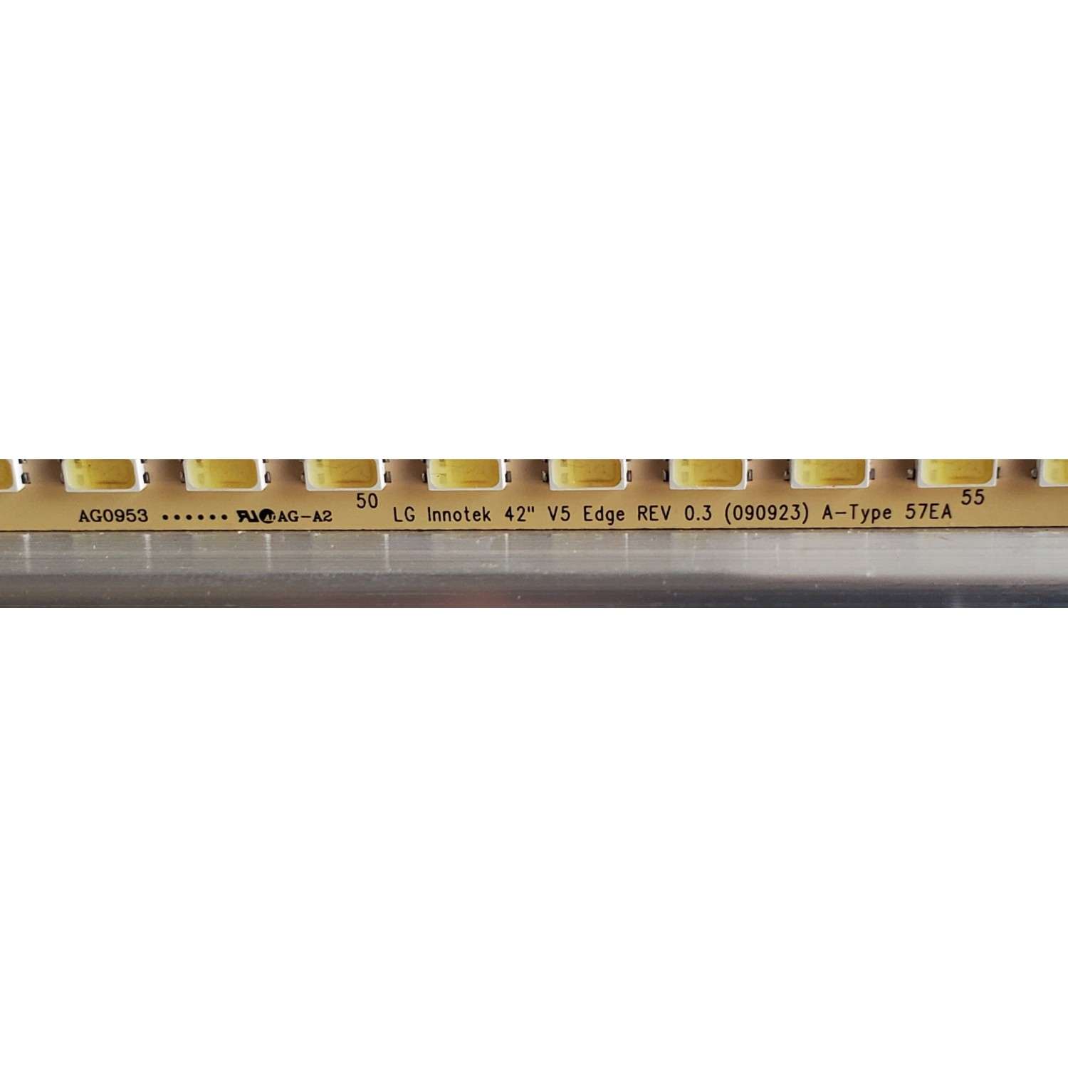 KIT DE LED'S PARA TV VIZIO ((4 PIEZAS)) / NUMERO DE PARTE 3660L-0352A / 3660L-0353A / LG innotek 42'' V5 Edge REV 0.3 (090923) B-Type 57EA AG0952 / LG innotek 42'' V5 Edge REV 0.3 (090923) A-Type 57EA AG0953 / LC420EUH / LC420EUS / MODELO M420VT LTKNH - Imagen 3