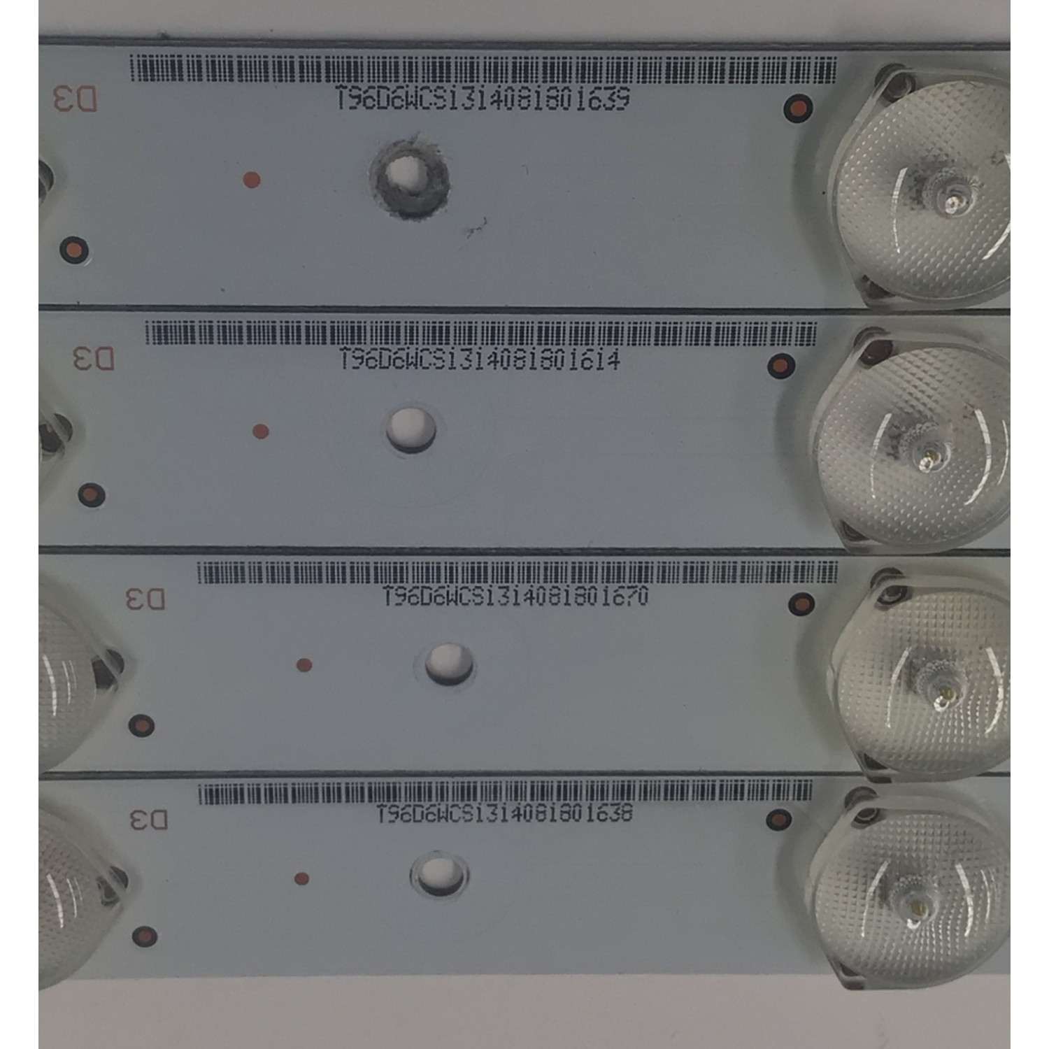 KIT DE LEDS PARA TV SEIKI ORIGINAL 4 PIEZAS / NUMERO DE PARTE IC-C-CNCF39D476  / 910-390-1013 / T390H1-P01-DY4 VER.K1 / T390H1-P01-DY4 (VER.K1) / PANEL T390H1-P01-DY4 / MODELO SE39UY04-1 - Imagen 3