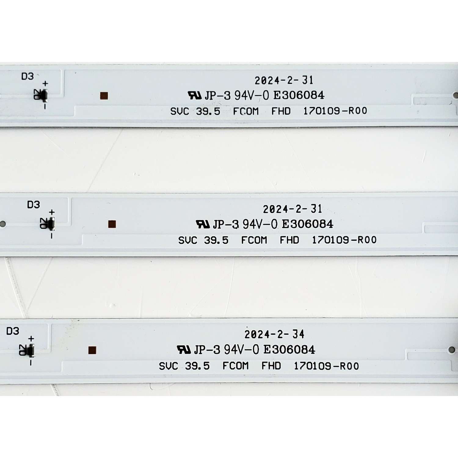 KIT DE LED`S PARA TV SAMSUNG (3 PIEZAS) / BN96-37622A / SVC 39.5 FCOM FHD 170109-R00 / PANEL´S CY-JM040BGNV1H JW28 / CY-JM040BGNV4H / MODELOS UN40M5300AFXZA DA01 / UN40N5200AFXZA DA04 - Imagen 3