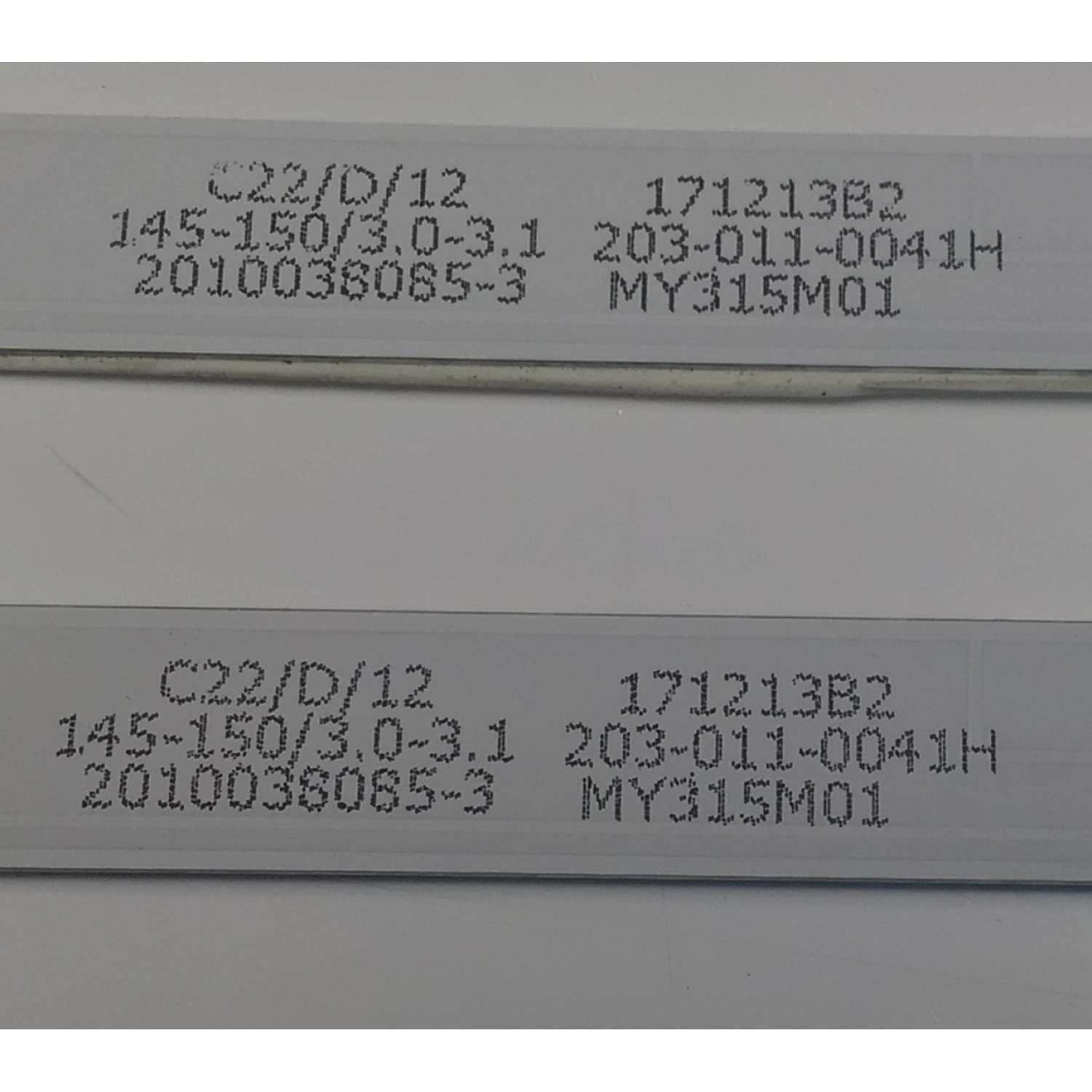 KIT DE LEDS PARA TV POLAROID ORIGINAL 2 PIEZAS / NUMERO DE PARTE 303MY320033 / MY32D07-ZC22AG-06 / 210-108-1158H / 171213B2 / 203-011-0041H / MY315M01 / 2010038085-3 / MODELO 32GSD3000FB - Imagen 2