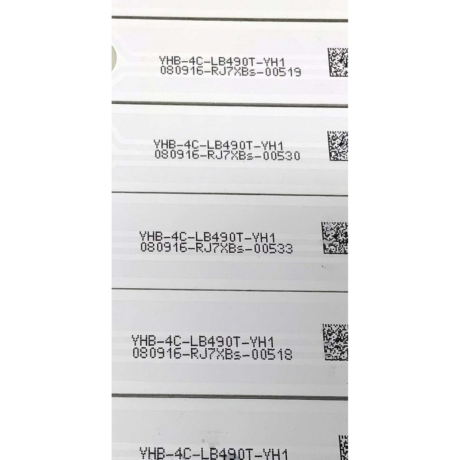KIT DE LEDS ORIGINAL PARA TV TOSHIBA 8 PIEZAS / NUMERO DE PARTE TCL_ODM_49_D1600_8X5_3030C_5S1P / TCL_0DM_49_D1600_8X5_3030C_5S1P / 006-P1K3488B / 4C-LB490T-YH / 4C-LB490T-YH1 / 4C-LB490T-YH2 / 4C-LB490T-YHE / PANEL LVF490CSDX E4 V57 / MODELO 49L510U18 - Imagen 3